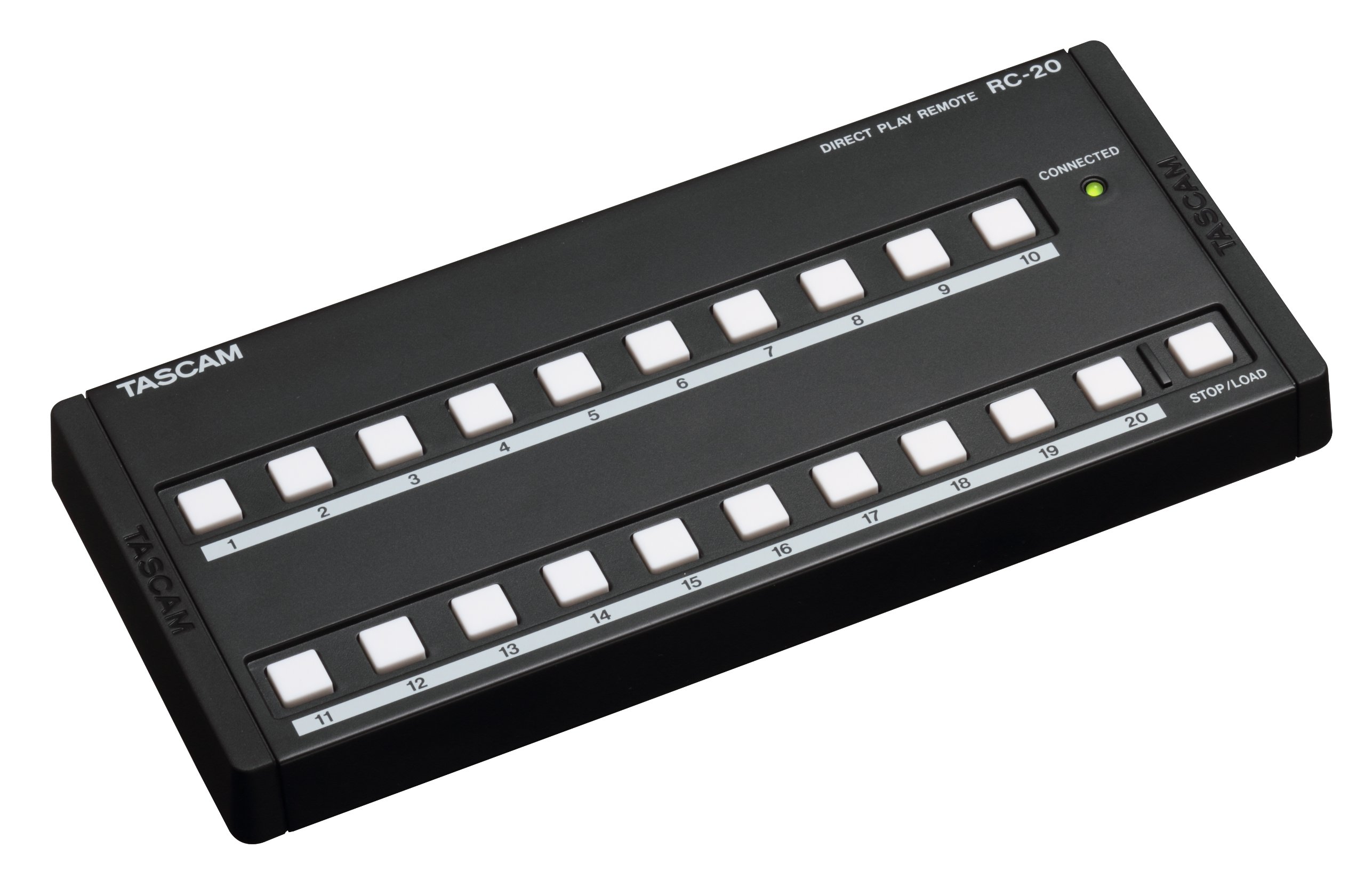 Tascam RC-20 Direct Play Remote Control for CD-500, CD-500B, SS-CDR250N, SS-R250N CD Players - Perfect for Studio Recording and Live Performances