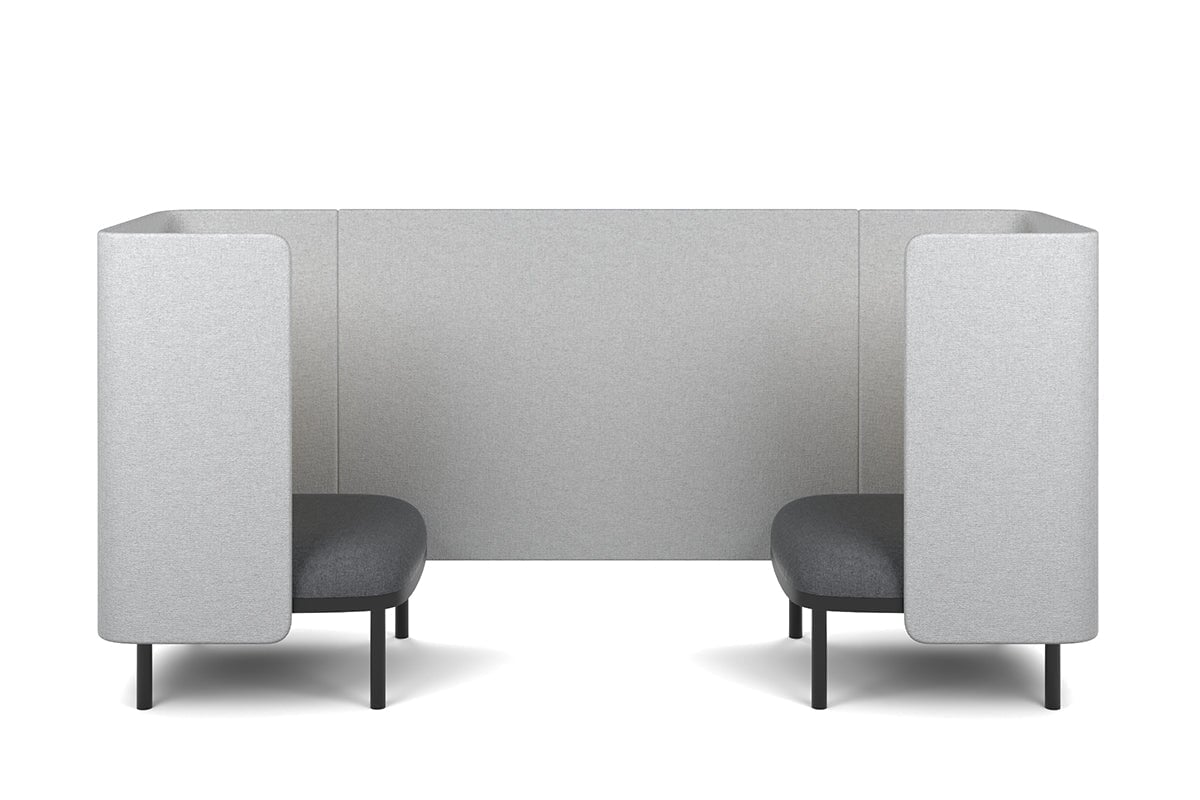 Comfortable Two Single Seater Privacy Pod Booth for Office, Library & Home - Soundproof Workstation with Adjustable Lighting