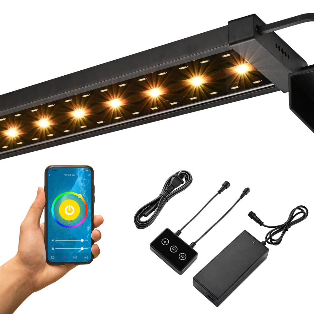 48 Inch Aquarium Light with RGB & APP Control - Full Spectrum LED for Saltwater & Freshwater Tanks - Perfect for Coral Growth & Planted Aquariums