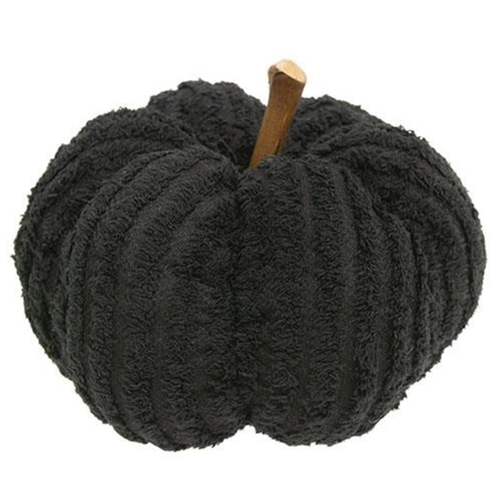 Black Chenille Pumpkin 7.5