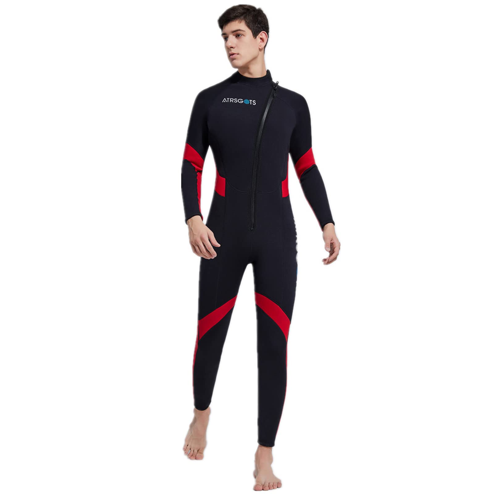 3mm Neoprene Men's Full Wetsuit with Back Zipper - UV Protection Long Sleeve Diving Suit for Swimming, Surfing, Kayaking & Water Sports | Ideal for Scuba Diving, Snorkeling & Cold Water Activities