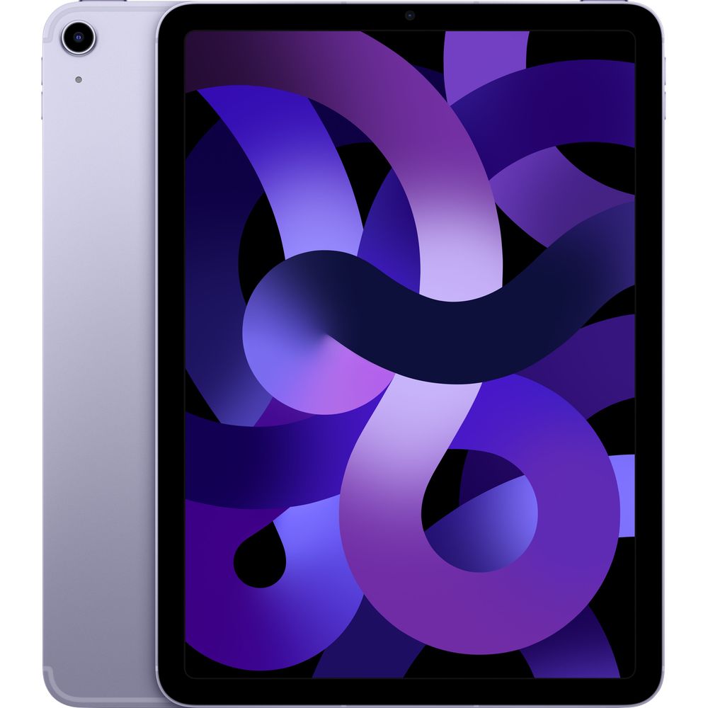Apple iPad Air 5 (5th Generation, 2022) 64GB Wi-Fi + Cellular - Purple (MME93LL/A) - Latest Model with A15 Bionic Chip, Perfect for Work, Study & Entertainment On-The-Go