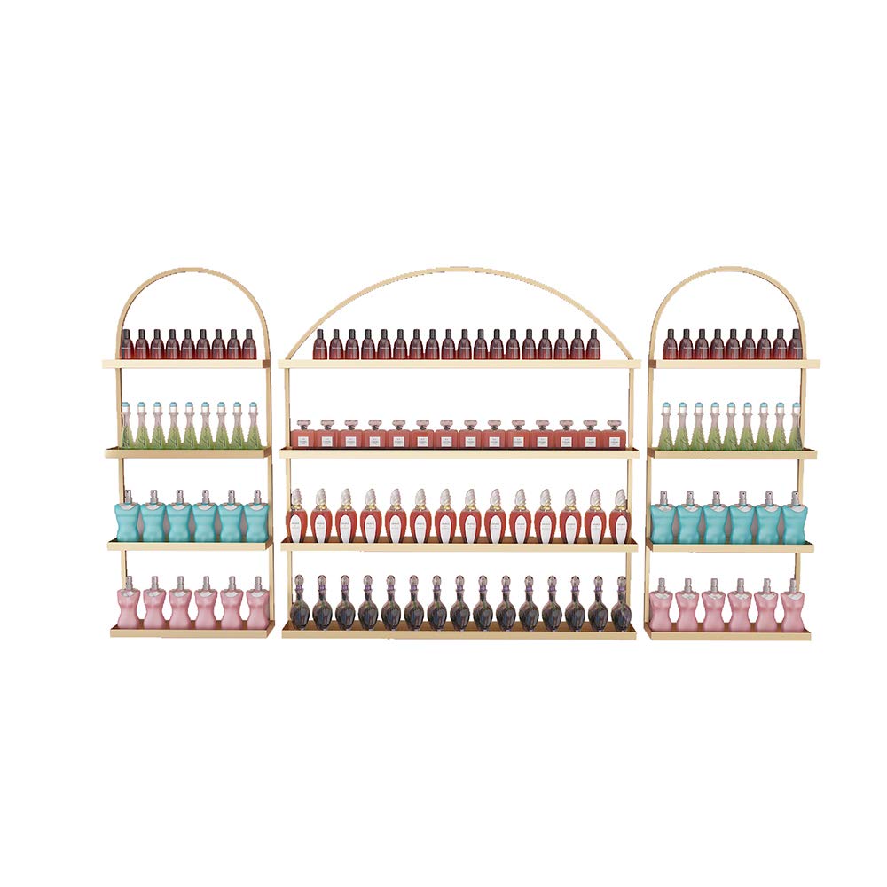 Wall-Mounted Metal Nail Polish Display Stand - 36 Bottle Capacity for Salon Organization | Lipstick, Essential Oil & Perfume Storage Rack | Perfect for Nail Salons, Beauty Shops & Home Vanity Display