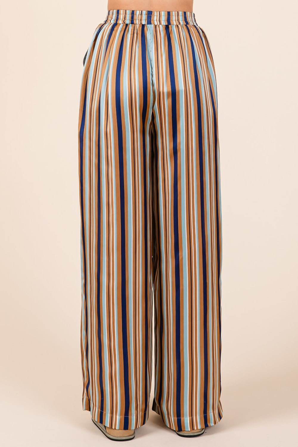 Women's Satin Elastic Waist Wide Leg Lounge Pants - Comfortable Resort Wear for Vacation, Yoga & Home Relaxation