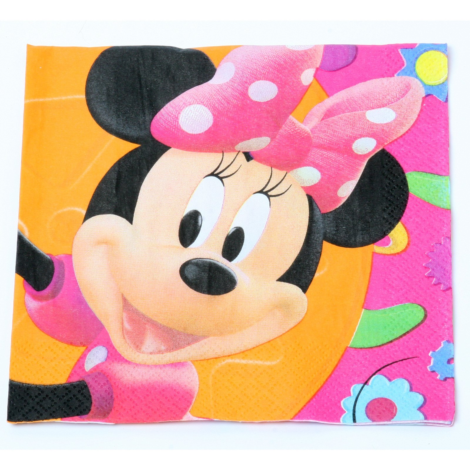 Minnie Mouse Lunch Napkins - 16 Count Disney Party Supplies for Kids Birthday, Picnic & School Lunches - Cute Cartoon Paper Napkins for Themed Parties & Everyday Use