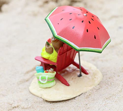 Wee Forest Folk M-708 Perfect Beach Day! Miniature Collectible Figurine (New 2021) - Beach Themed Home Decor & Gift for Collectors