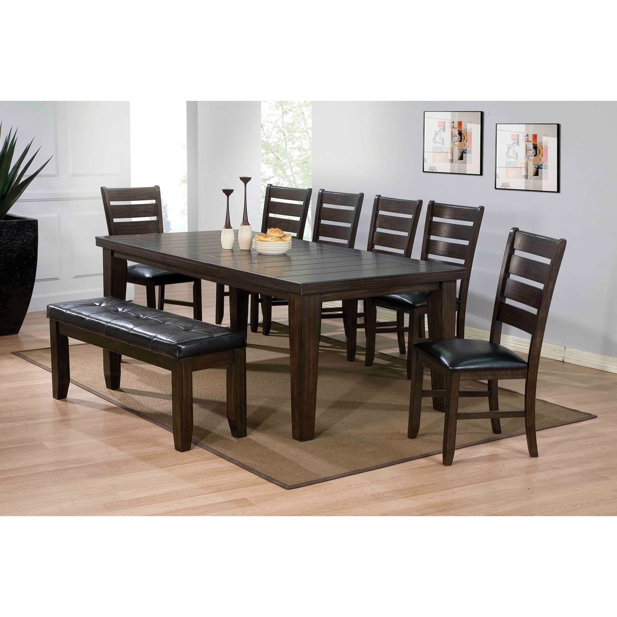Ergode Espresso Dining Table - Modern Solid Wood Design for Home, Kitchen, and Dining Room