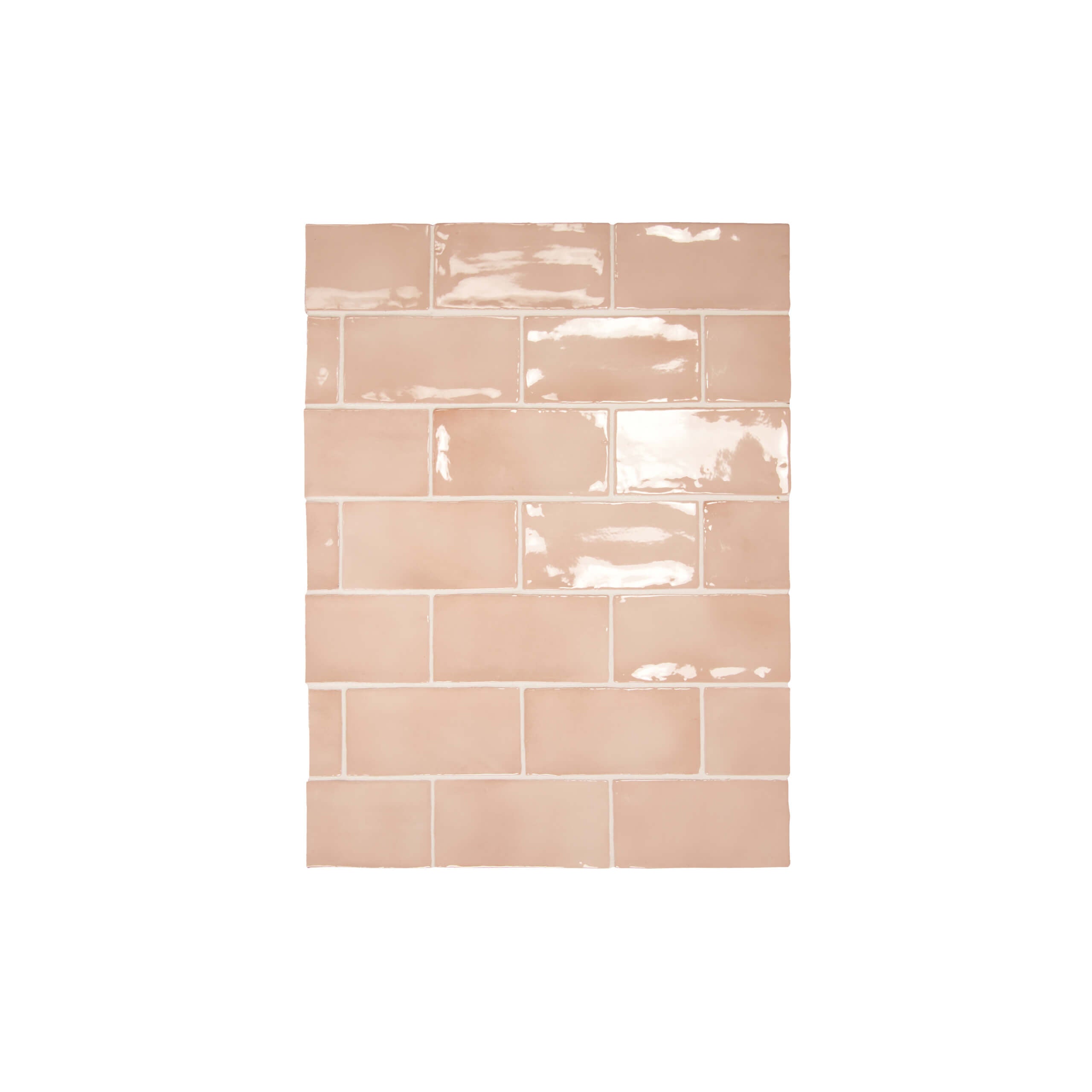 75x150 Manacor Blush Pink Gloss Sample Tile - Premium Ceramic Wall & Floor Tile for Bathroom, Kitchen Backsplash, and Shower Renovation