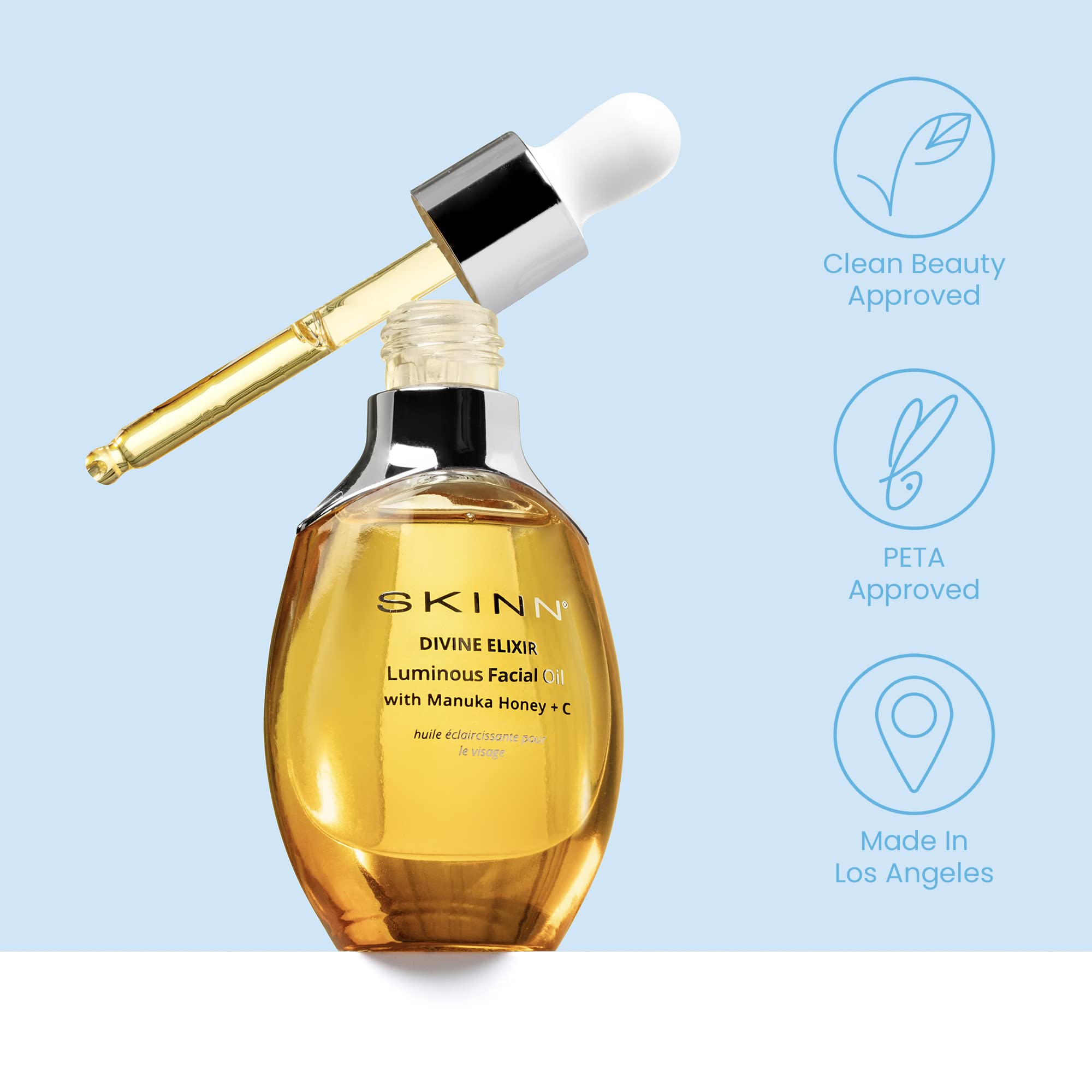 SKINN Luminous Facial Oil & Firming Cream Set - Anti-Aging Skincare Duo for Glowing Skin | Day & Night Hydration Routine