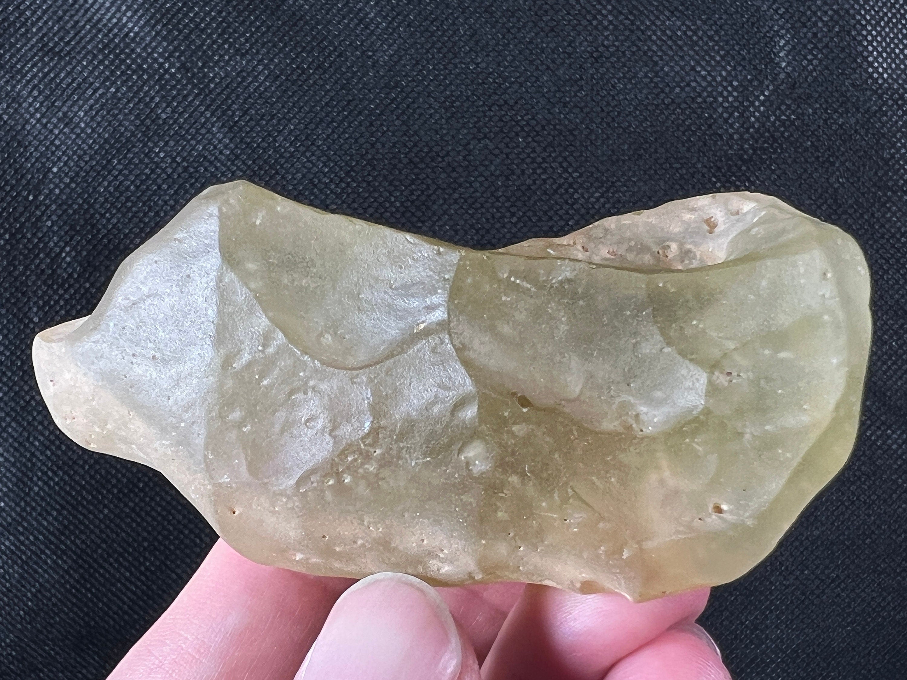 Libyan Desert Glass Raw Crystal - Rare 111.4g Natural Stone for Jewelry Making, Meditation & Home Decor | Unique Gift for Collectors & Crystal Enthusiasts