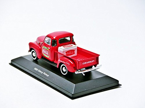 Coca-Cola 1/43 Scale 1953 Chevy Pickup Truck with Metal Cooler - Vintage Collectible Model Car for Display & Gift