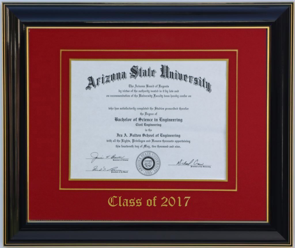 Customizable 12x16 Mahogany/Black 3Art Diploma Frame - Perfect for Graduation, Awards & Office Decor