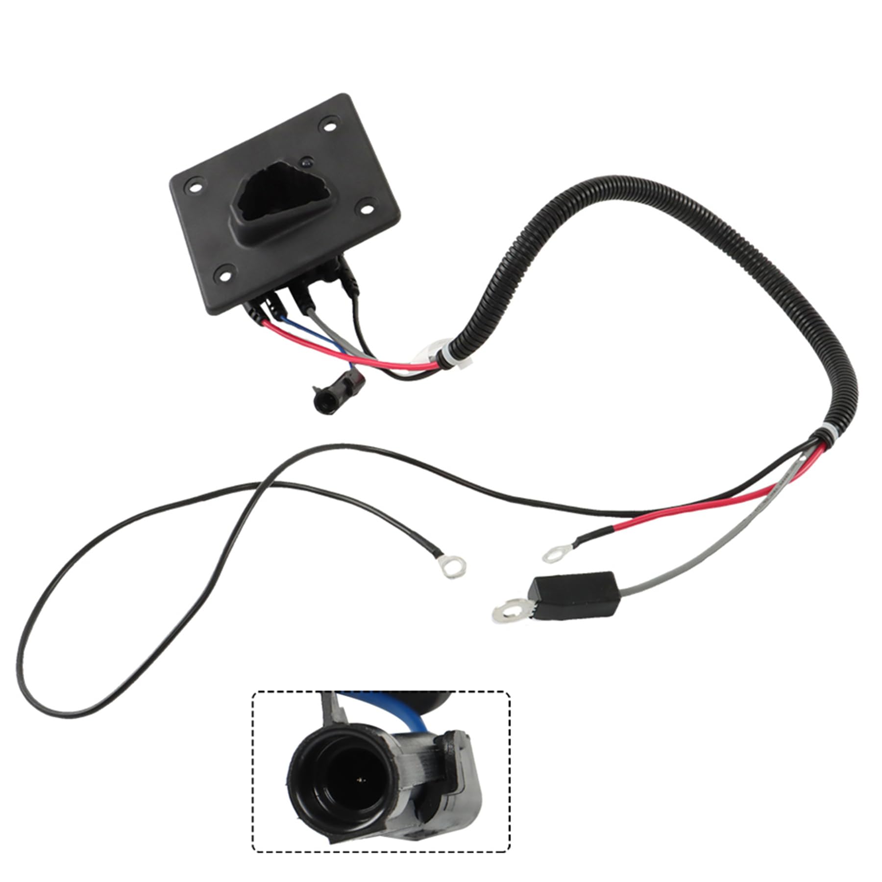ALL-CARB 48V Golf Cart Charger Receptacle 602529 - Replacement for EZGO RXV & TXT Models | Compatible with Delta-Q Chargers | Perfect for Home, Golf Course & RV Use