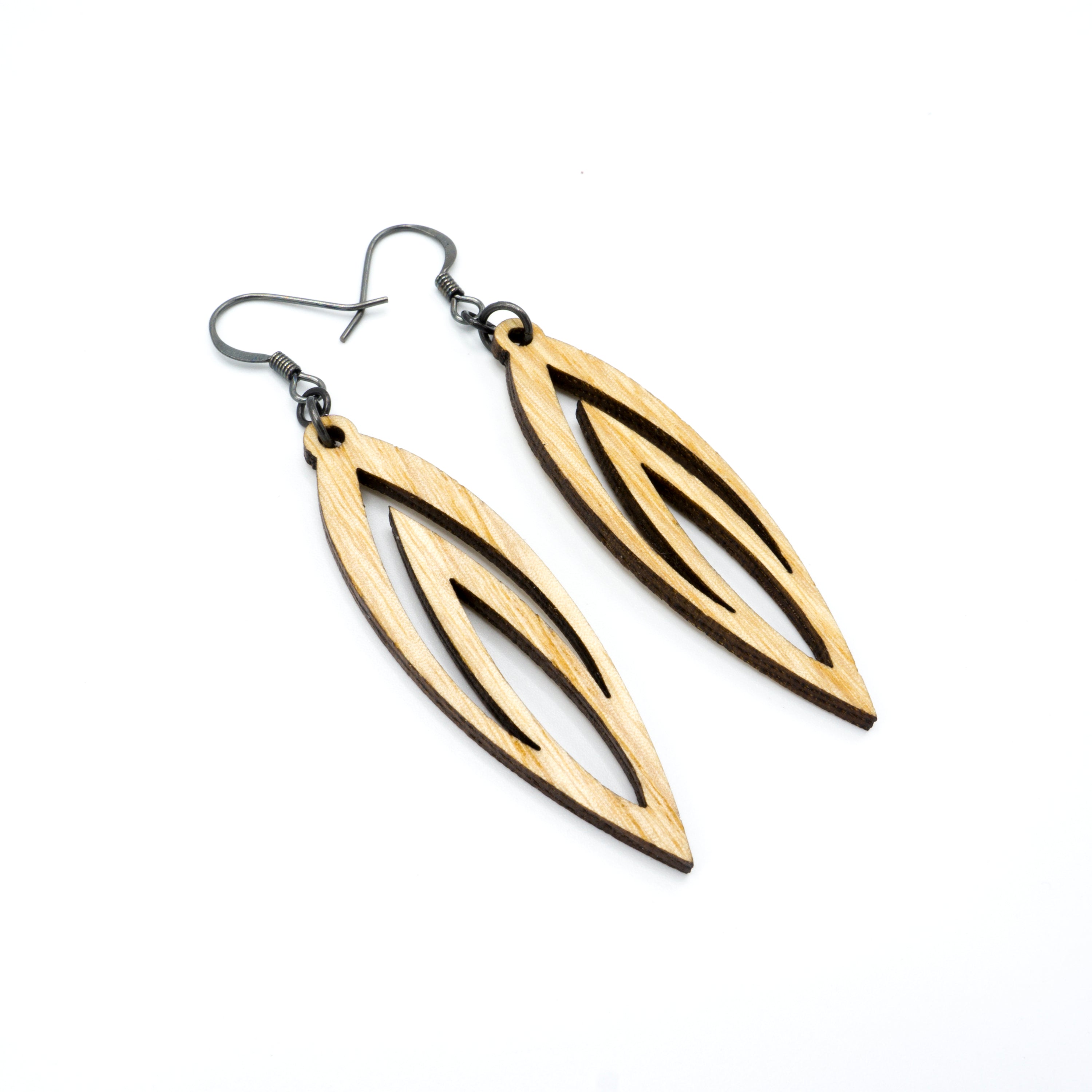 Handmade Wooden Totem Earrings - Ash Wood Dangle Earrings for Women | Boho Chic Jewelry for Festivals & Everyday Wear