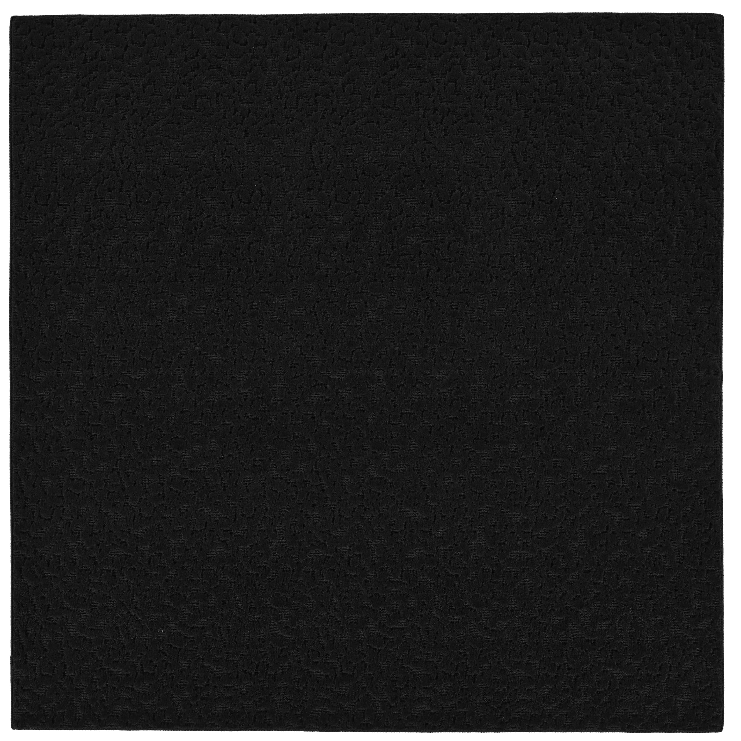 Ivy Pattern Area Rug 12x12 Feet - Black Indoor/Outdoor Rug for Living Room, Bedroom, Patio - Garland Rug Non-Slip Floor Carpet