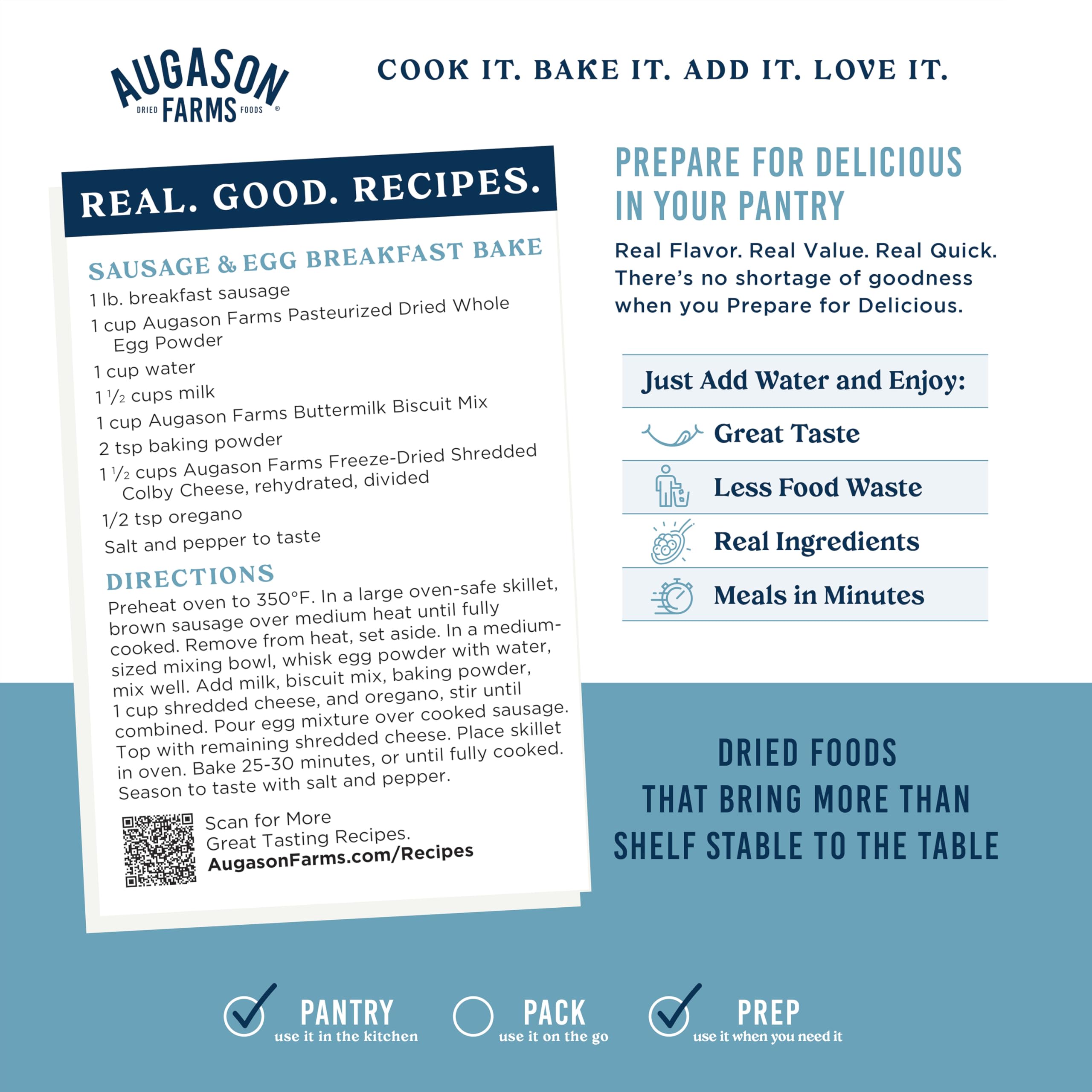 Augason Farms Freeze Dried Shredded Colby Cheese Can - 30 Servings | Emergency Food Supply & Everyday Meals | Perfect for Camping, Survival Kits & Quick Meals