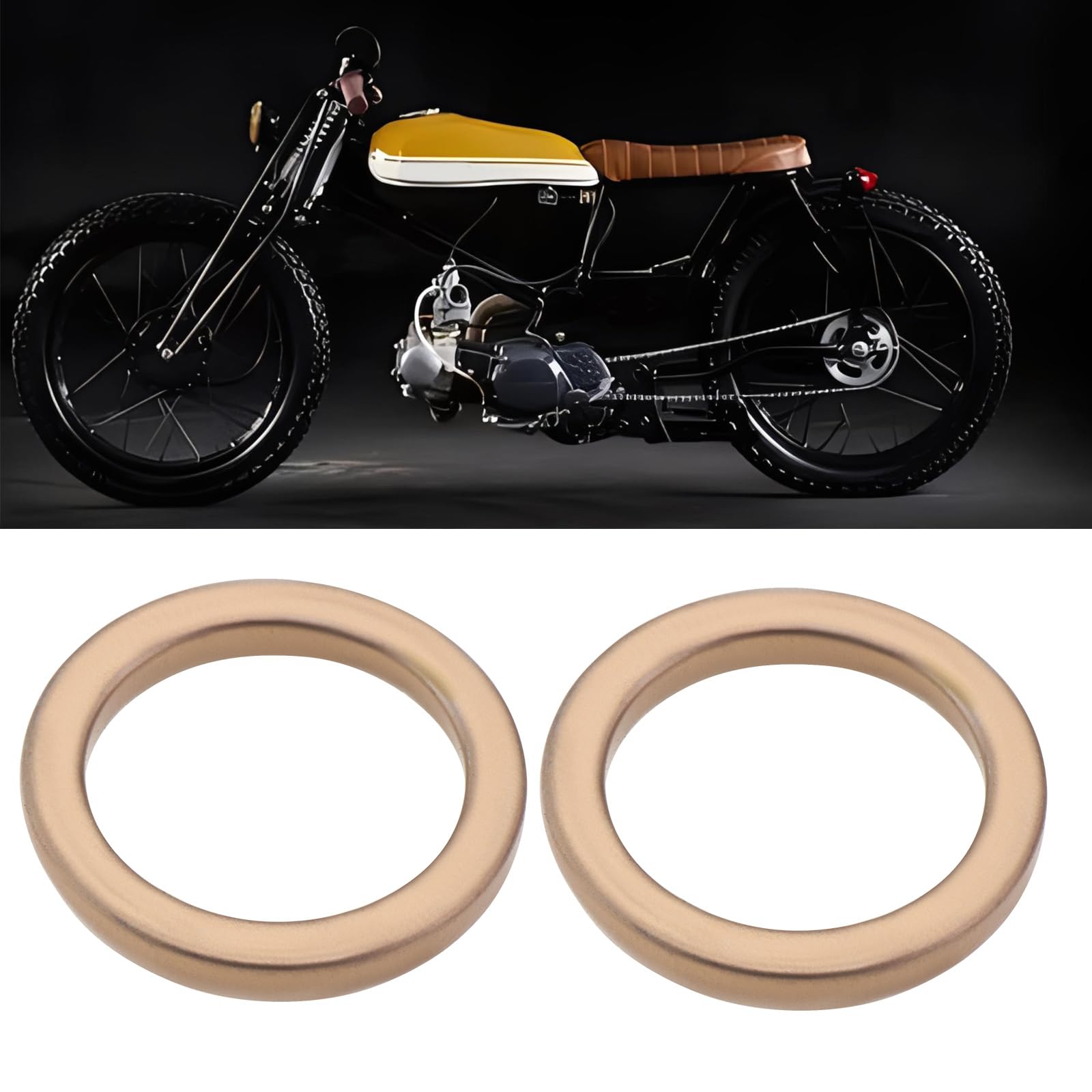 10Pcs Pit Bike Copper Exhaust Gasket for Honda C90 90-140cc - Motorcycle Repair Parts