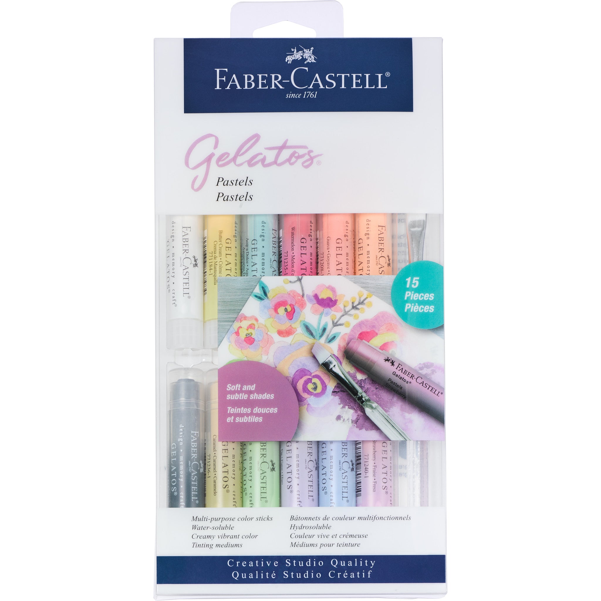 15-Piece Gelatos & Pastels Art Set #770168 - Perfect for Drawing, Sketching, and Mixed Media Art Projects