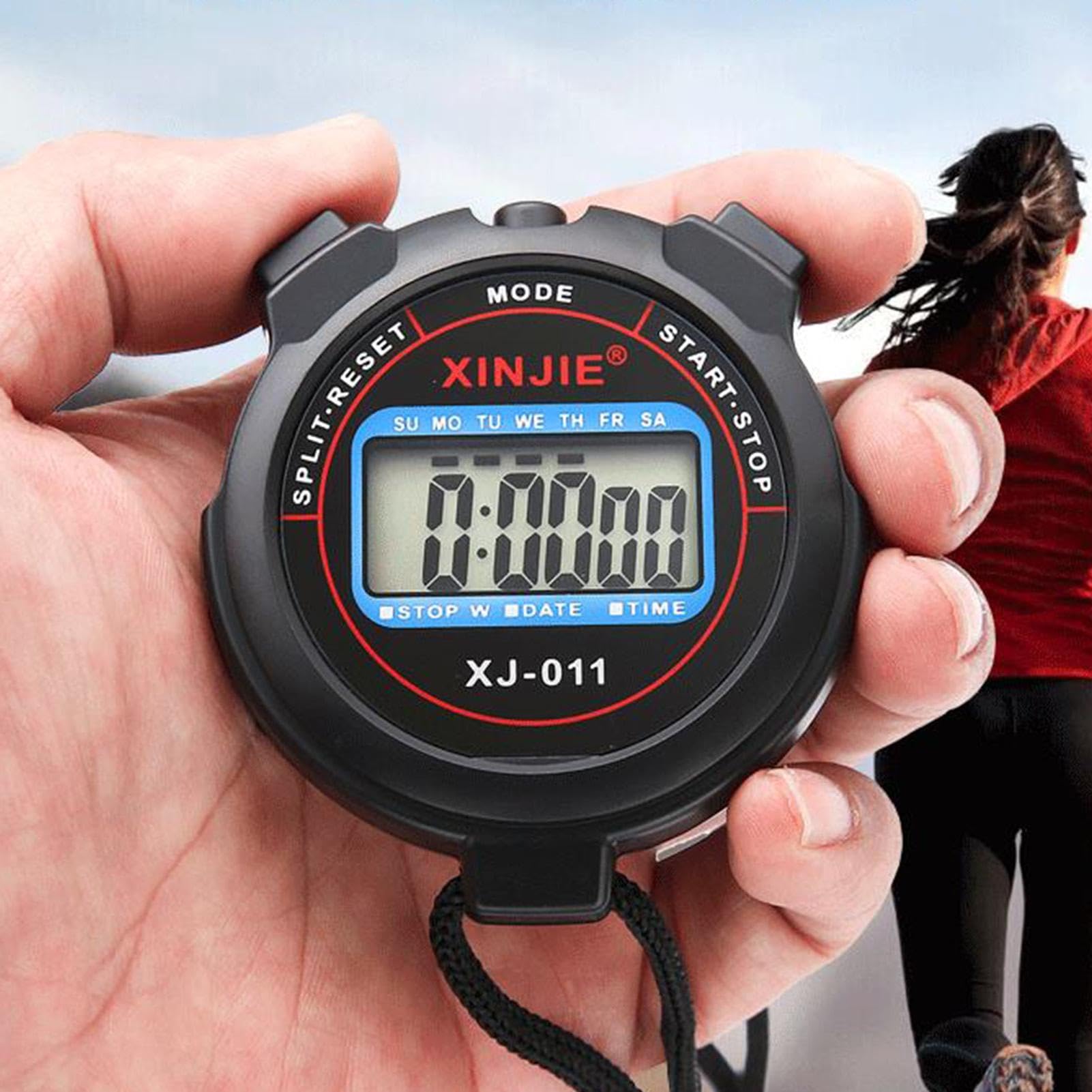 Jubepk Sports Countdown Timer | Large Lightweight Digital Stopwatch, Reusable & Accurate for Athletes, Swimming Timer, Competition & Fitness Training - Perfect for Swim Meets, Track Events & Gym Workouts