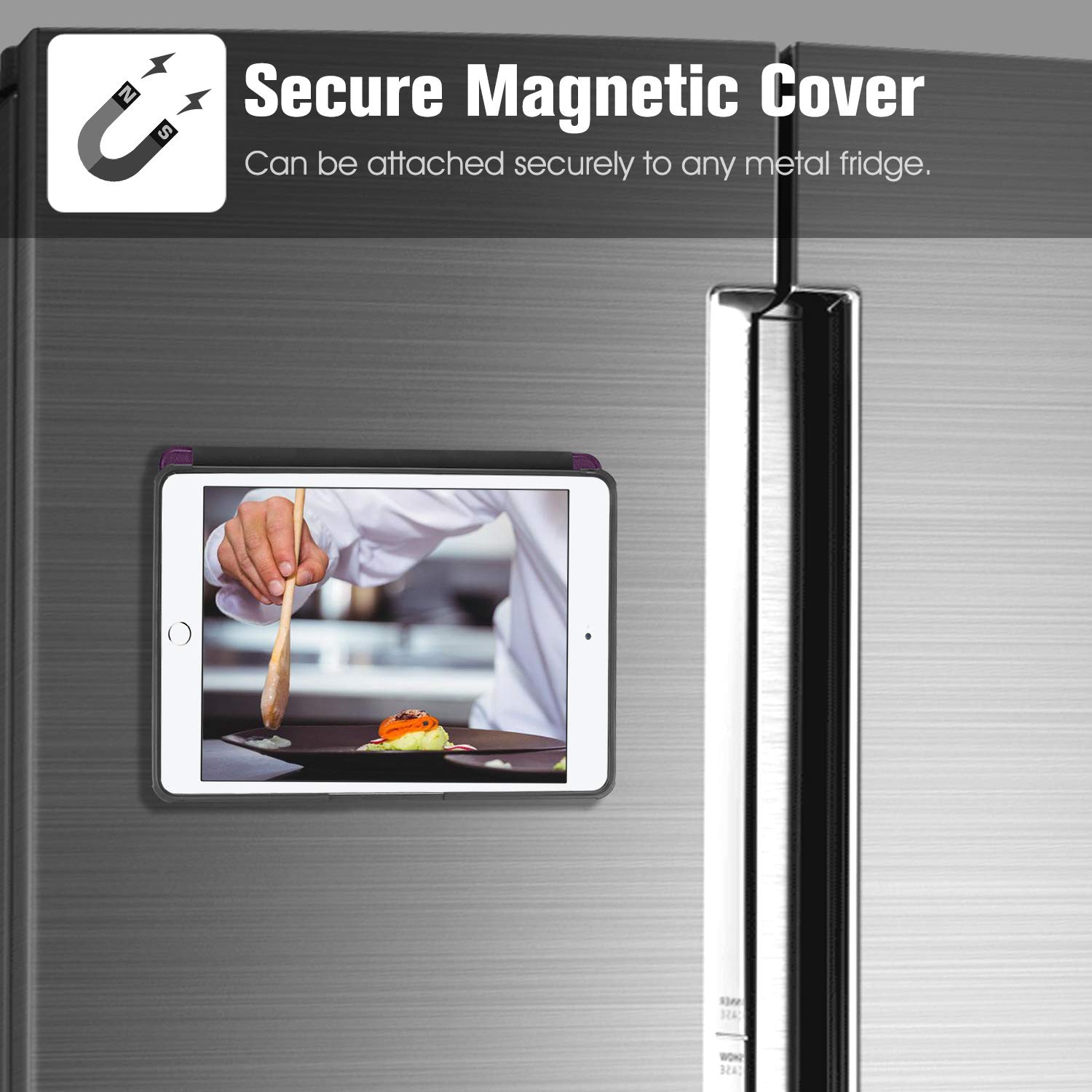 Fintie Magnetic Stand Case for iPad 6th/5th Generation (2018/2017), iPad Air 2/Air 1 (9.7 Inch) - Shockproof Rugged TPU Cover with Auto Wake/Sleep, Multiple Viewing Angles, Purple - Perfect for Work, Study, and Entertainment