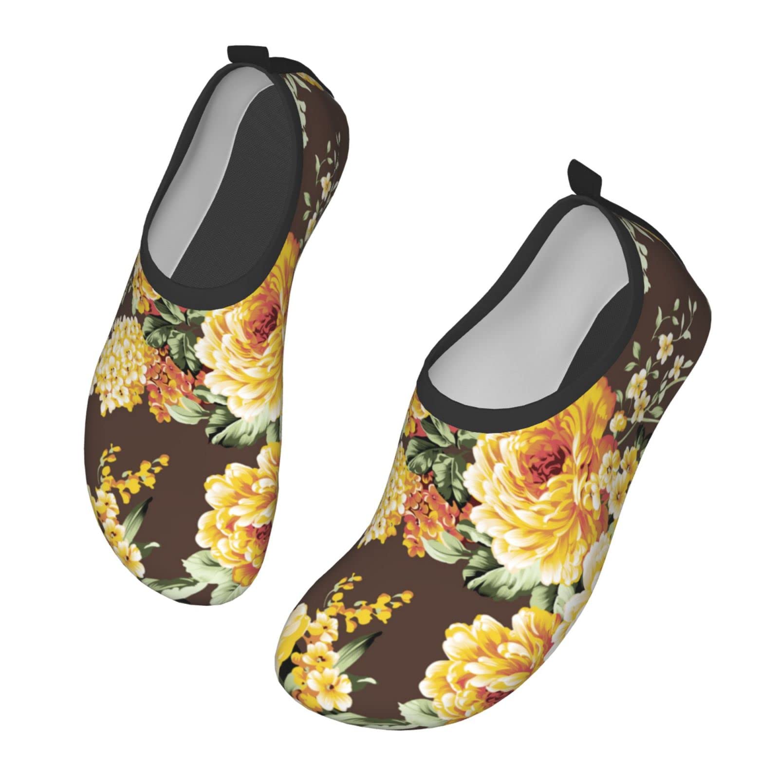 Yellow Rose Water Shoes for Women & Men - Quick-Dry Aqua Socks for Beach, Swim, Surf & Yoga - Barefoot Outdoor Water Sports Shoes - Perfect for Pool, Ocean & Water Exercises