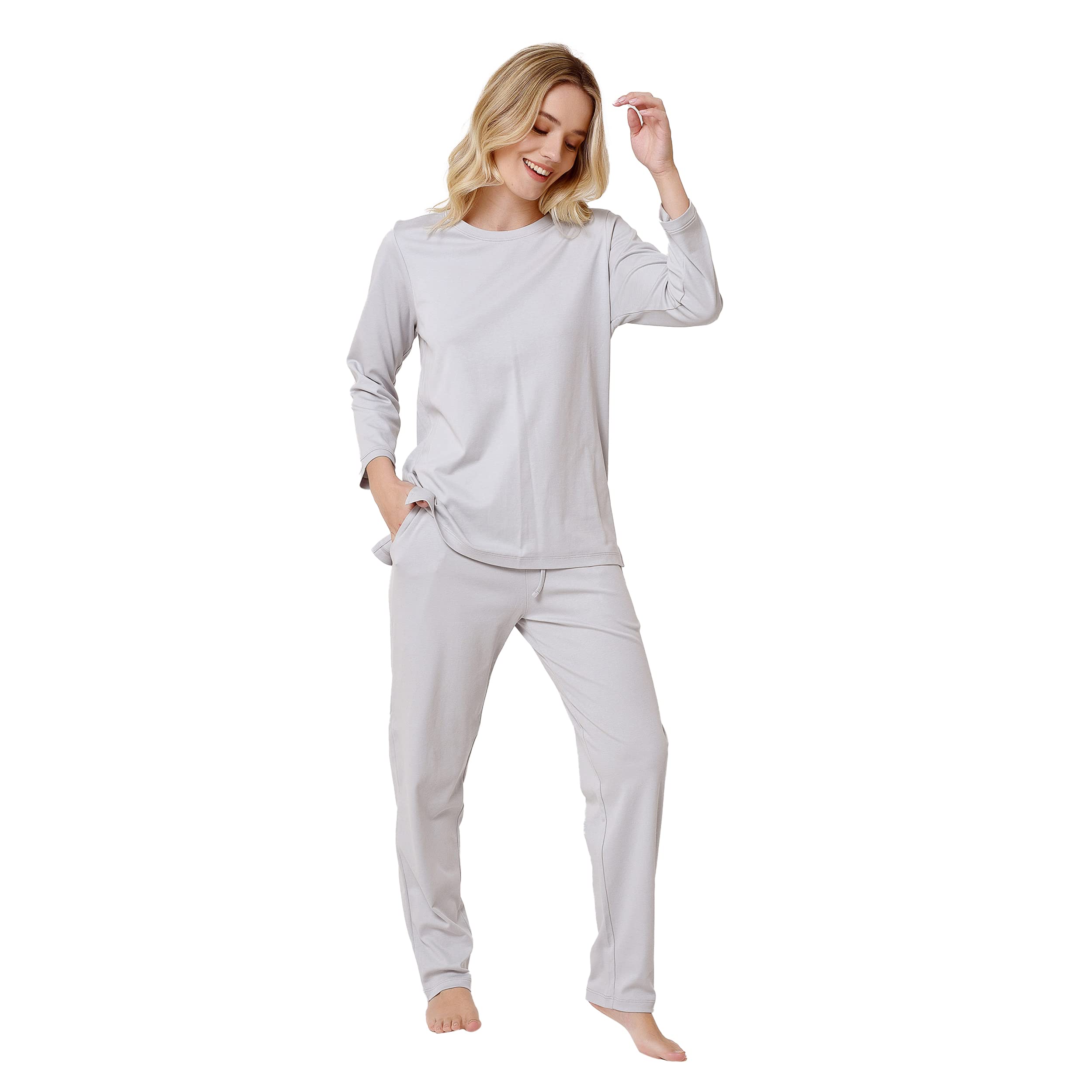 Premium Women's Pajama Sets - 100% Peruvian Pima Cotton Ultra Soft Loungewear - Valentine's Day Gift for Her - Perfect for Sleepwear, Relaxation & Romantic Nights