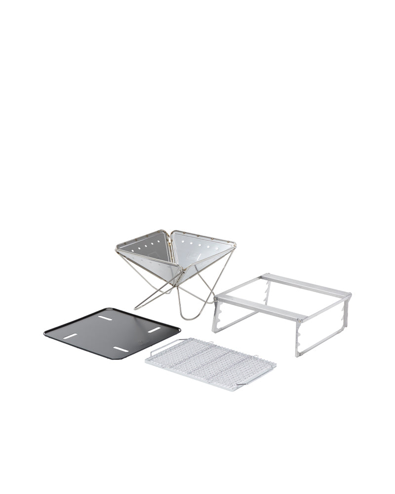 Takibi Fire & Grill - Portable Campfire Grill for Outdoor Cooking, Backyard BBQs & Camping Adventures | Compact & Durable Stainless Steel Design