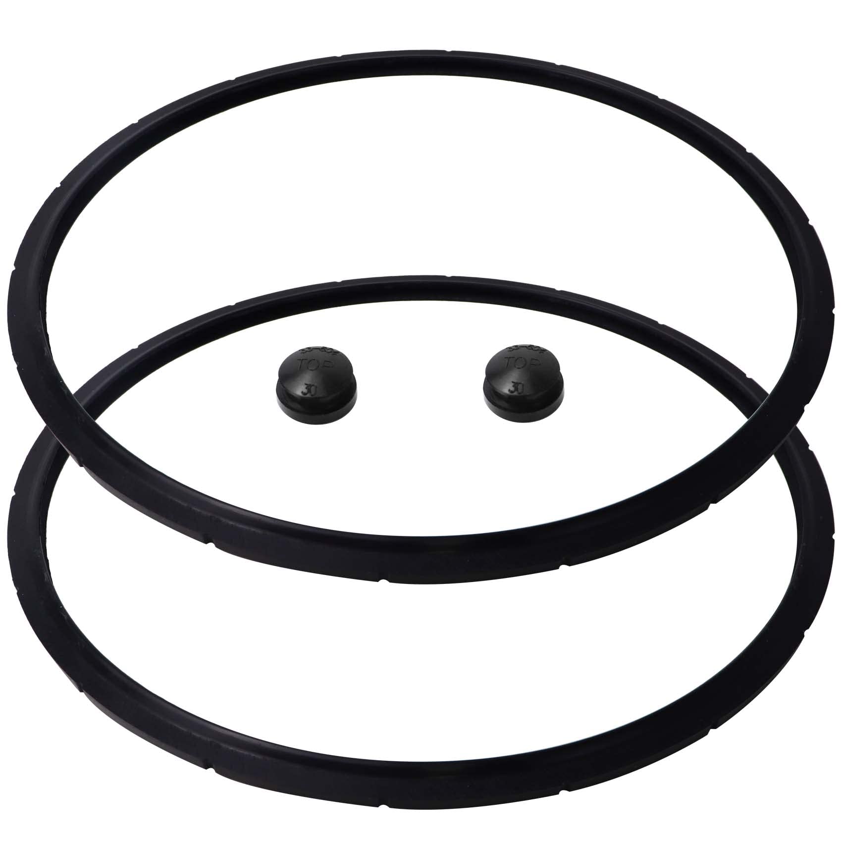 Presto Pressure Canner Sealing Ring Gasket Replacement - Compatible with 01745, 01751, 01755, 01781, 01782, 01784 Models - Fits 16, 18, 23 Quart Presto Pressure Cookers - Includes 2 Overpressure Plugs - Ideal for Canning, Preserving, and Cooking Vegetables, Meats, and More