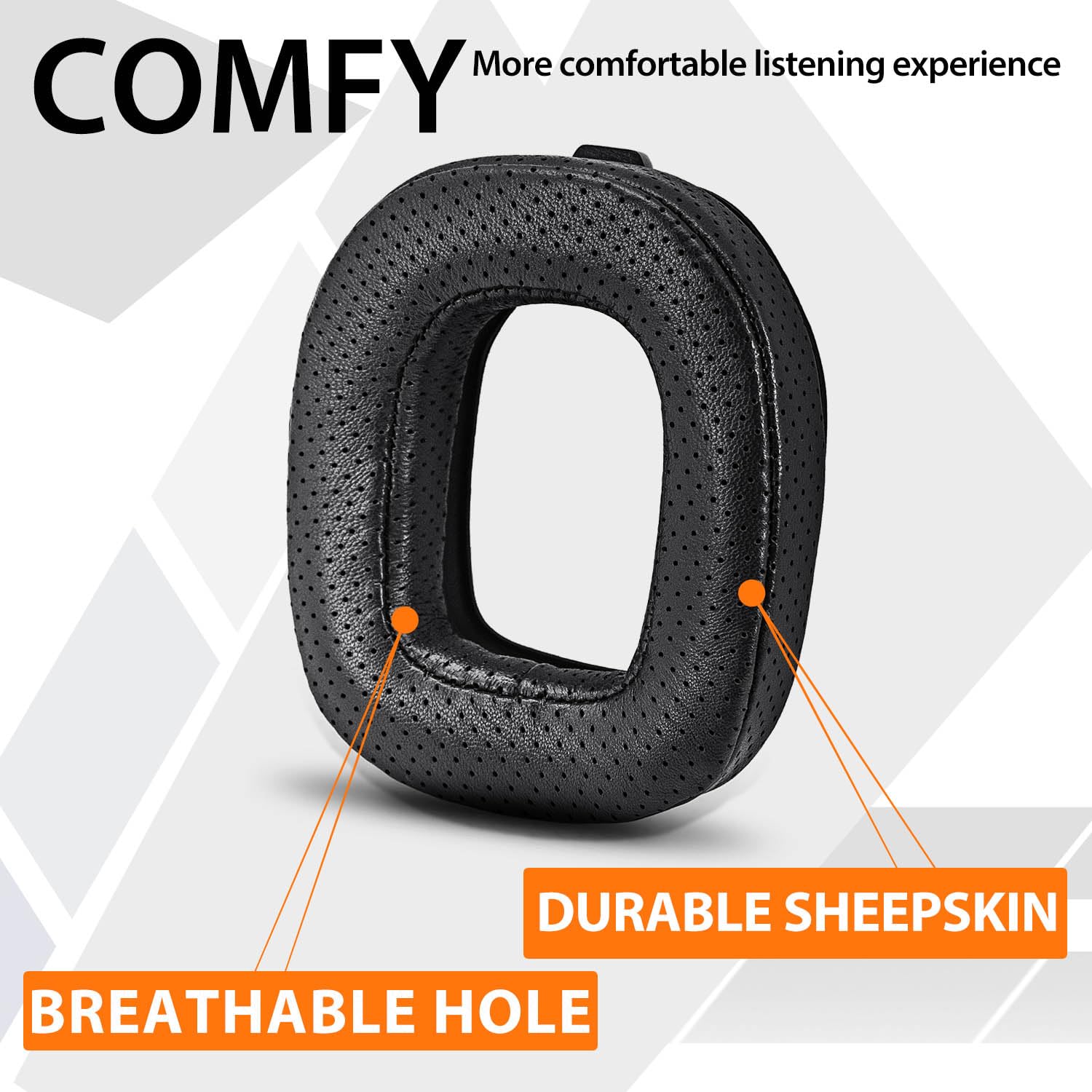 Astro A50 GEN 3 Replacement Ear Pads - Premium Sheepskin Leather Cushions with Breathable Holes | Compatible with A50 GEN 3 Headset | Mod Kit & Accessories | Perfect for Gaming, Streaming & Long Wear Comfort