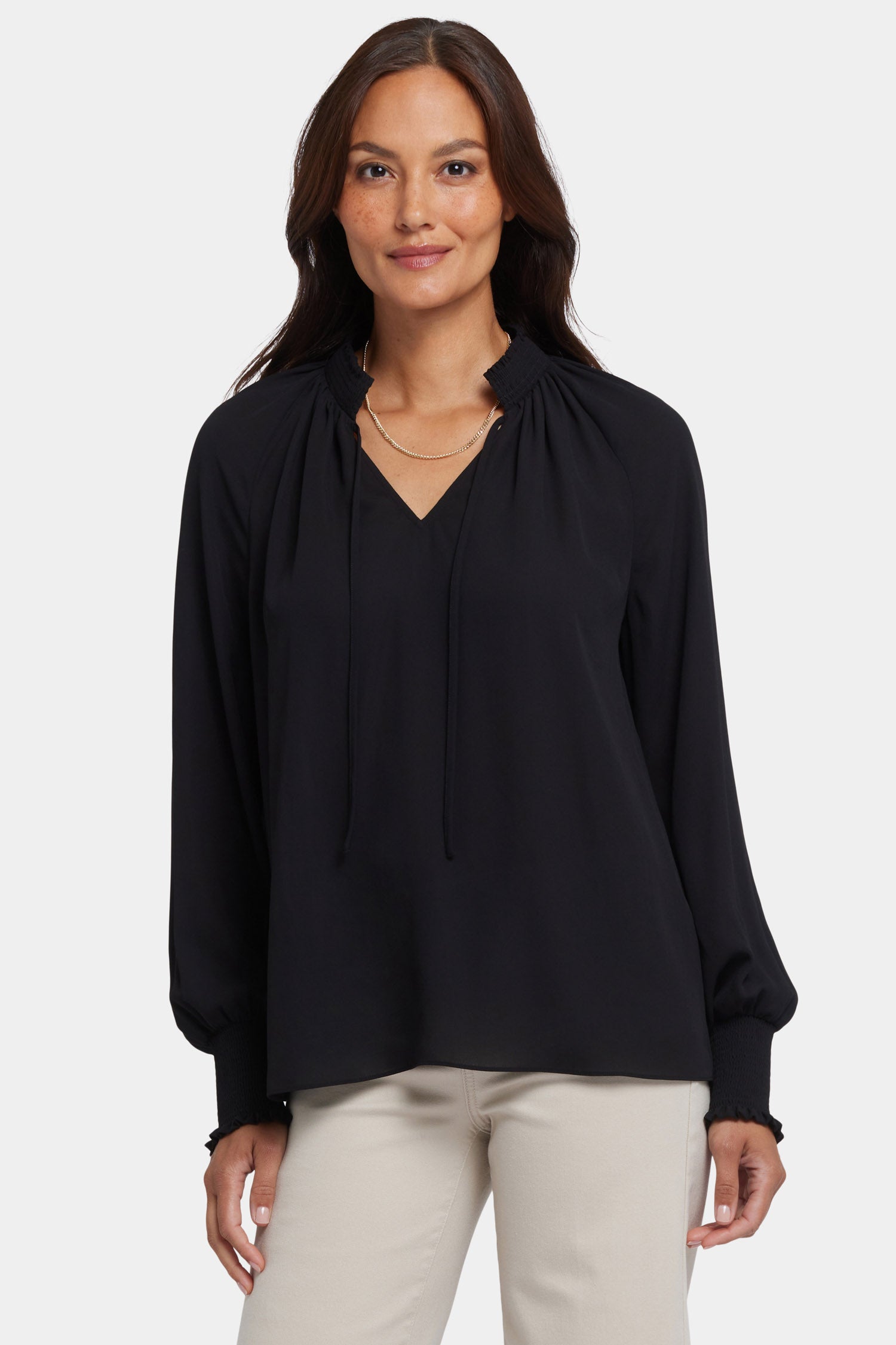 Gemma Blouse for Women - Elegant Black Tops - Perfect for Office Wear, Date Night & Casual Outfits