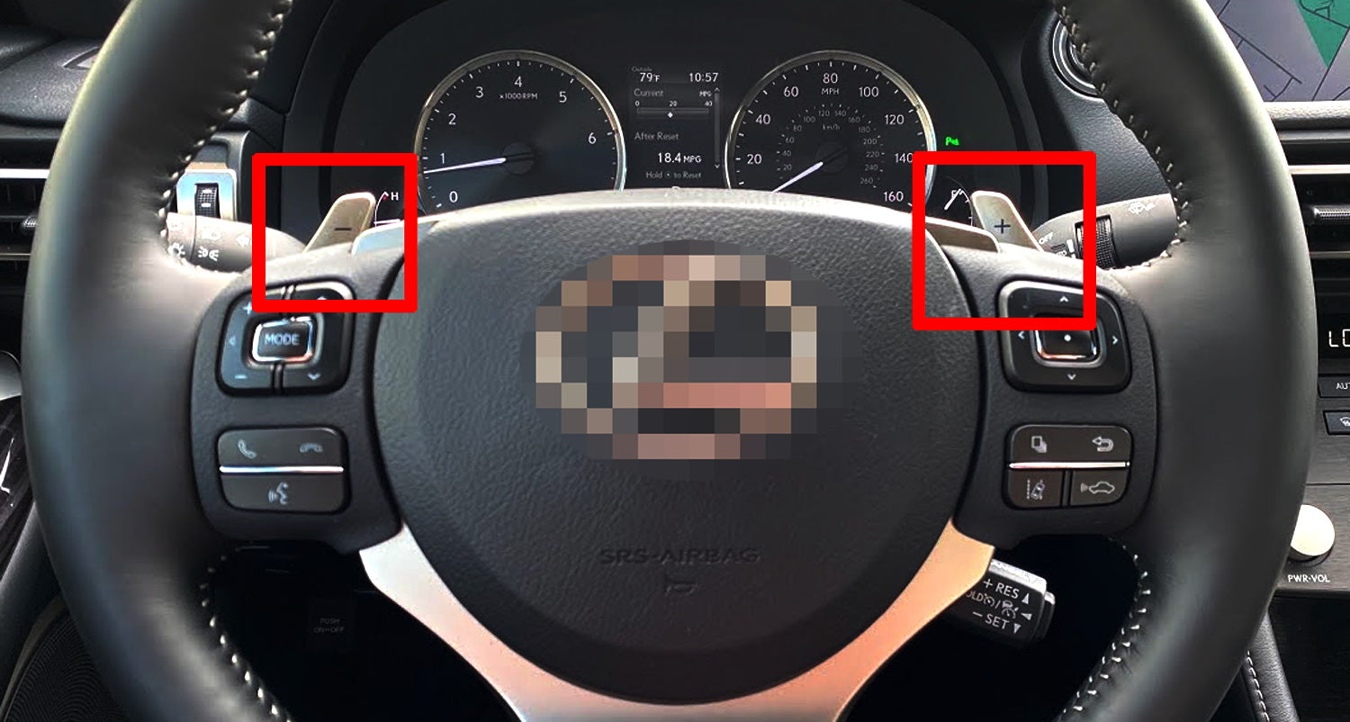 Forged Carbon Fiber Steering Wheel Paddle Shifters for Lexus IS RC NX CT - Performance Upgrade for Sporty Driving & Racing Enthusiasts