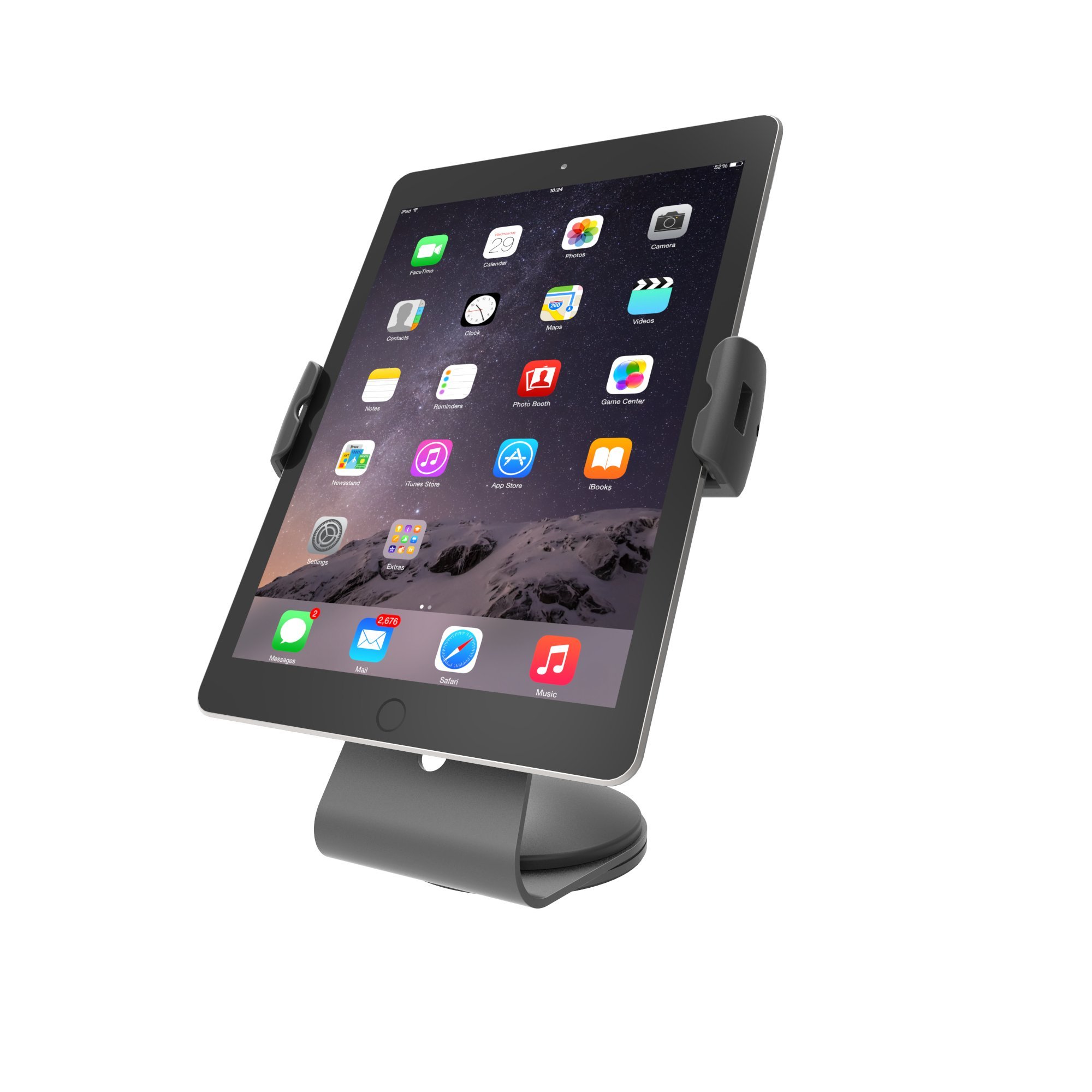 Maclocks UCLGSTDS Cling 2.0 Universal Tablet Security Stand Holder for 7-13 Inch iPads & Android Tablets (Silver) - Secure Display for Retail Stores, Restaurants & Offices
