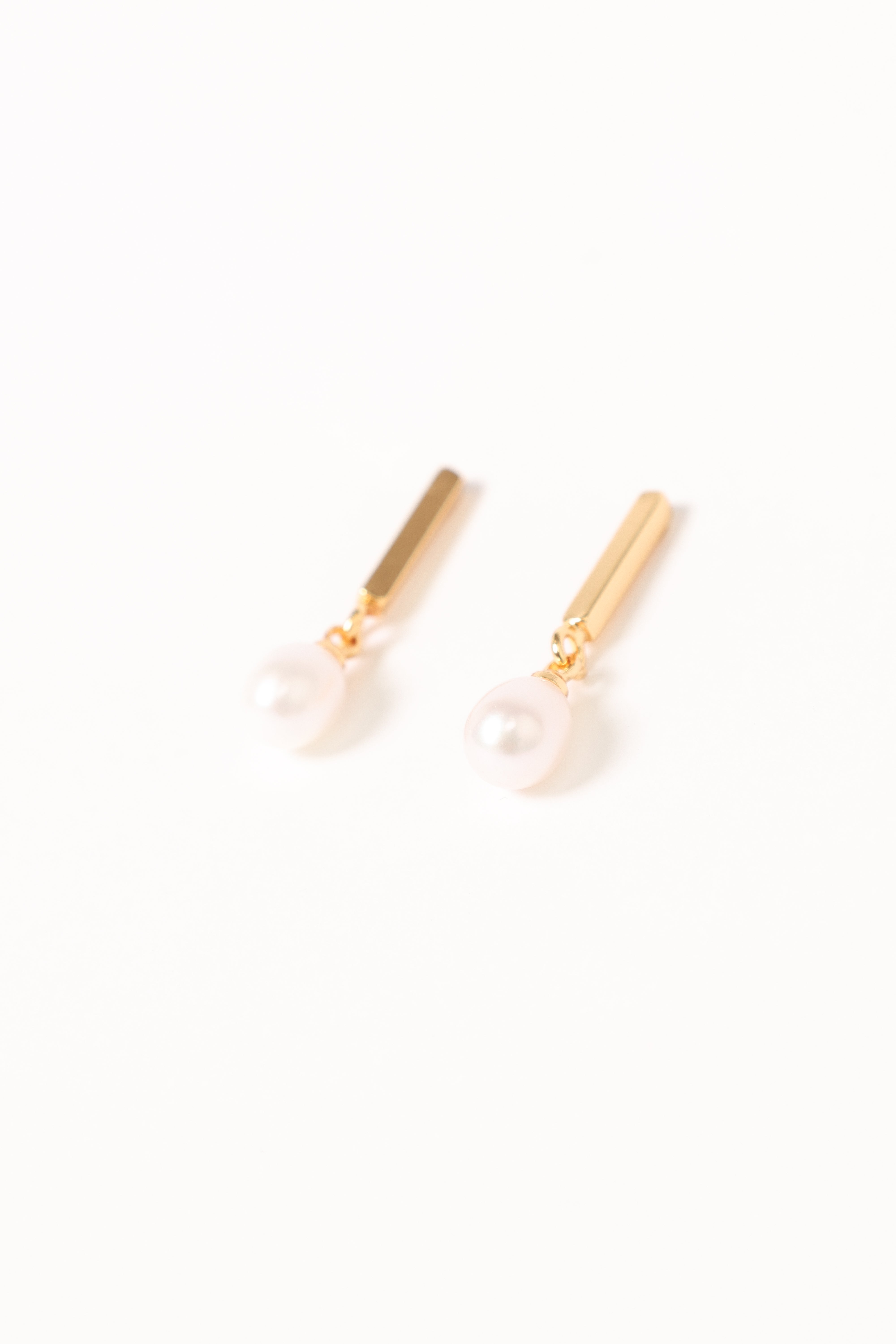 Calista Elegant Gold Pearl Earrings for Women - Perfect for Weddings, Parties & Everyday Wear