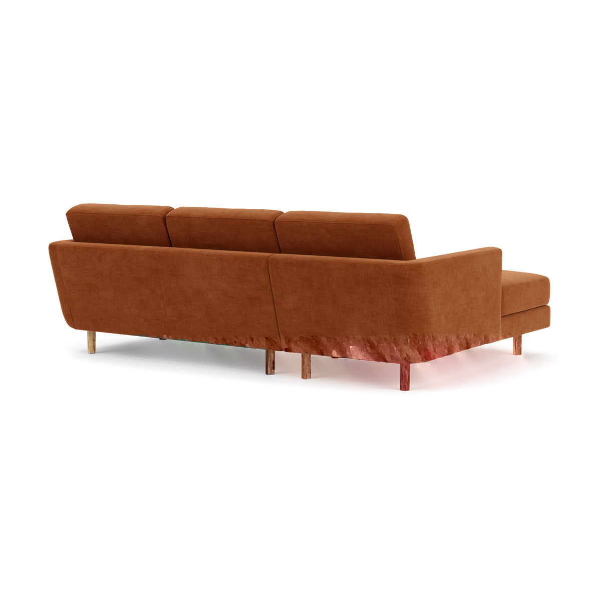 Conrad Fabric Left Chaise Sofa - Modern L-Shaped Sectional Couch with Reversible Chaise Lounge for Living Room, Apartment & Home Theater Comfortable Seating
