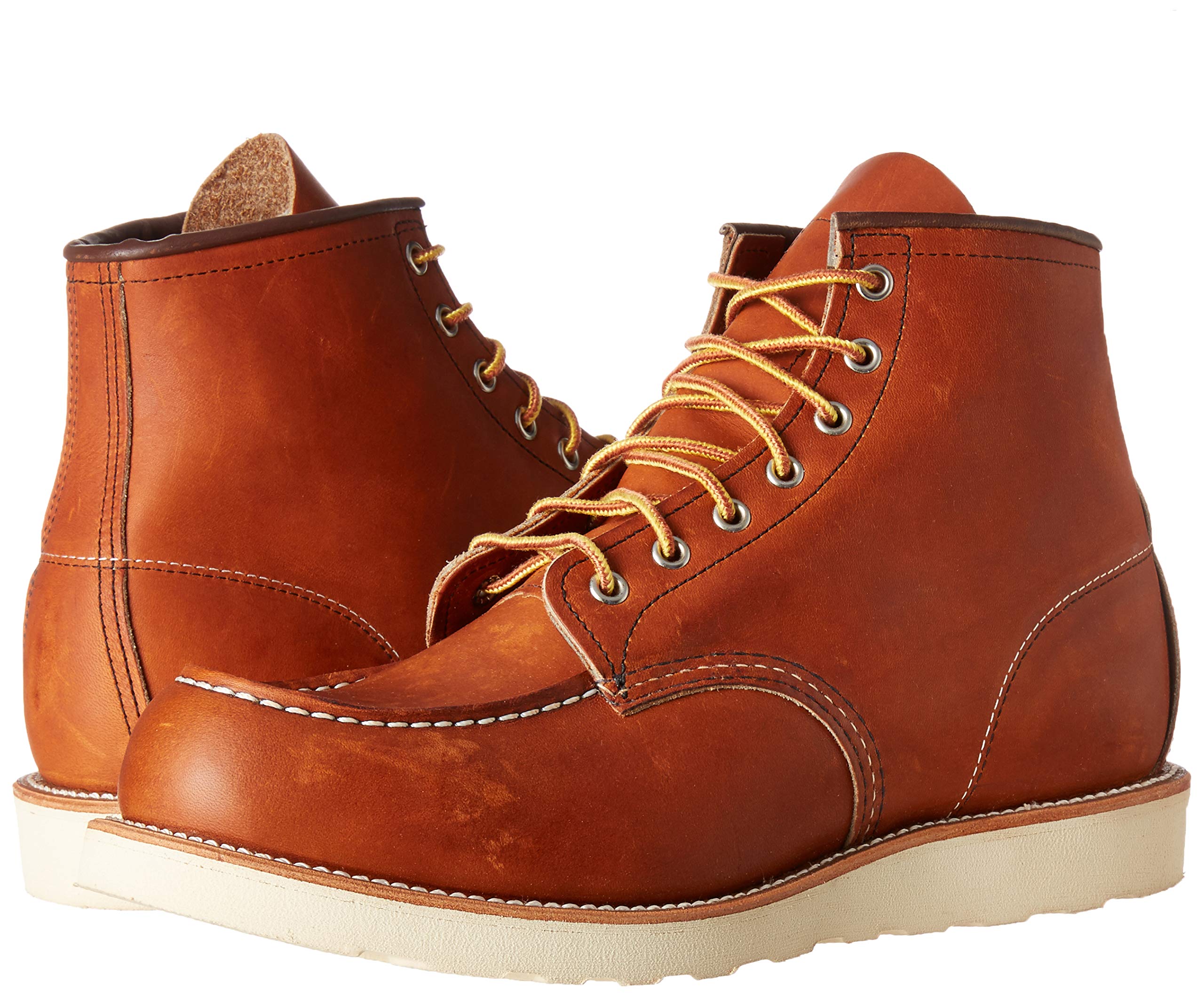 Red Wing Men's 875 Moc Toe Boot - Classic Lace-Up Work Boots for Men - Durable Leather Construction - Perfect for Work, Hiking & Outdoor Adventures