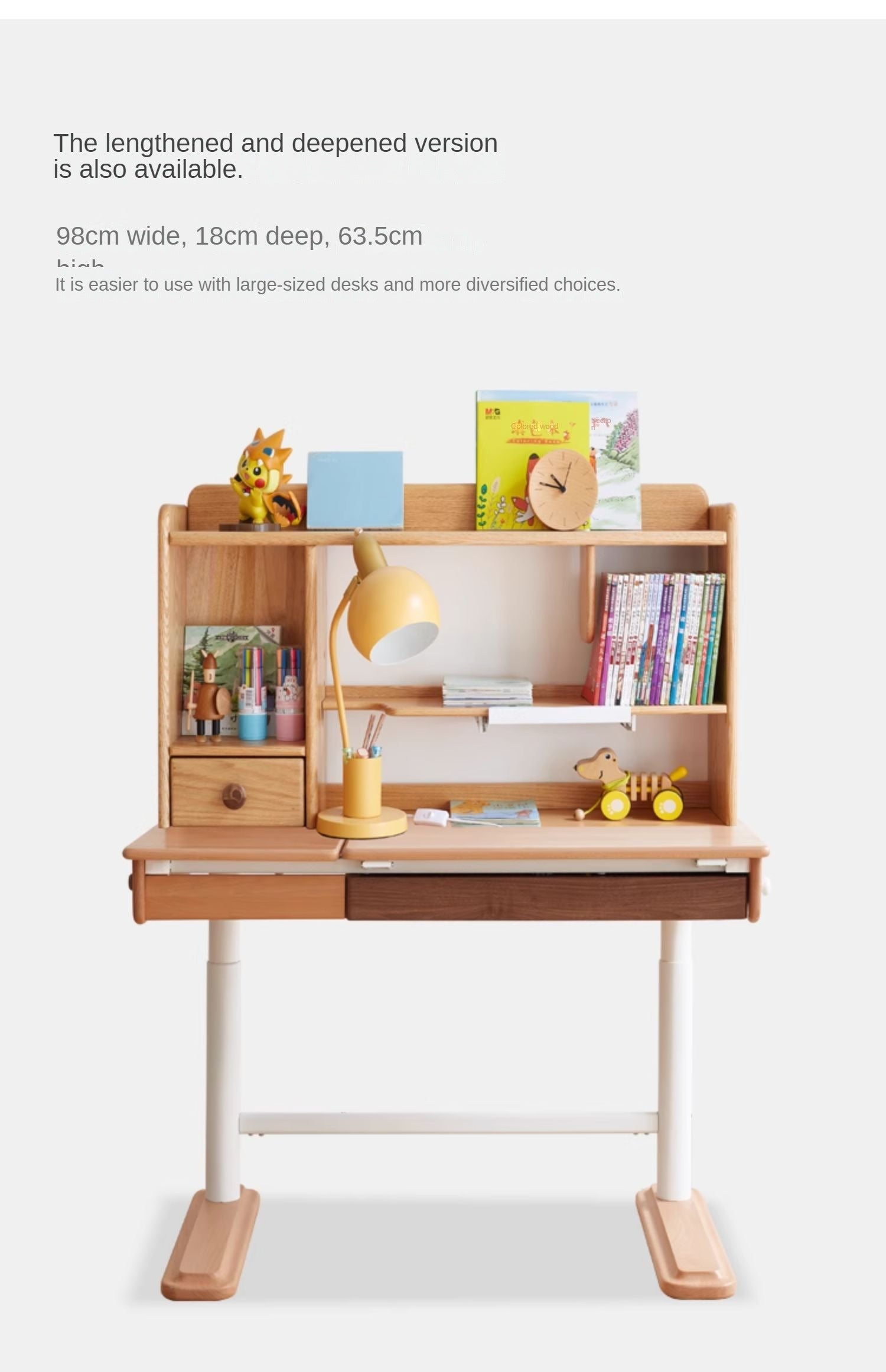 Solid Oak & Beech Wood Bookshelf - Sturdy Wooden Shelf for Home, Office & Library - Perfect for Organizing Books, Decor & Storage