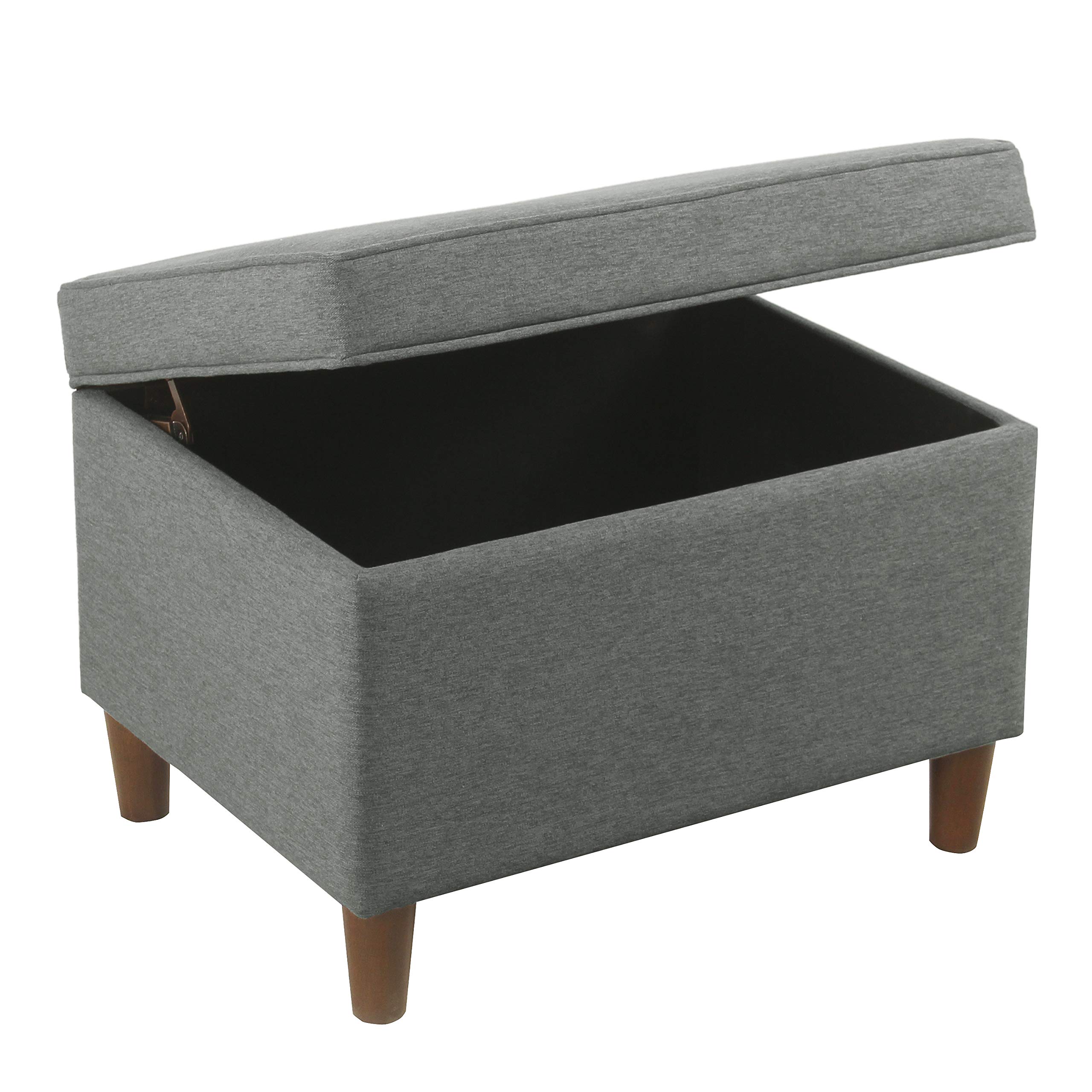 Modern Storage Ottoman - Dinah Collection for Living Room & Bedroom | Home Decor (Grey)