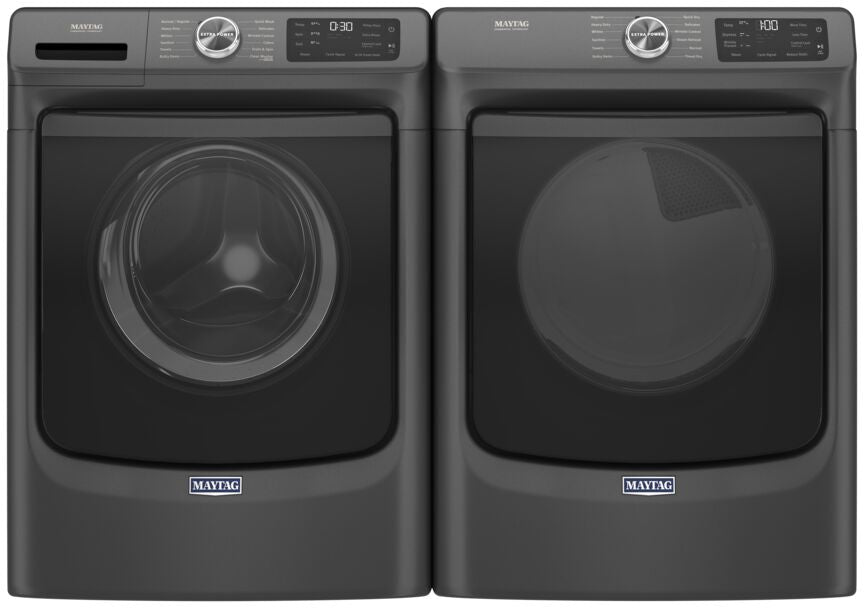 Maytag MHW6630MBK 5.5 cu. ft. Front Load Washer in Volcano Black - Powerful Cleaning with 16-Hour Fresh Hold® Technology - Perfect for Large Families and Busy Households