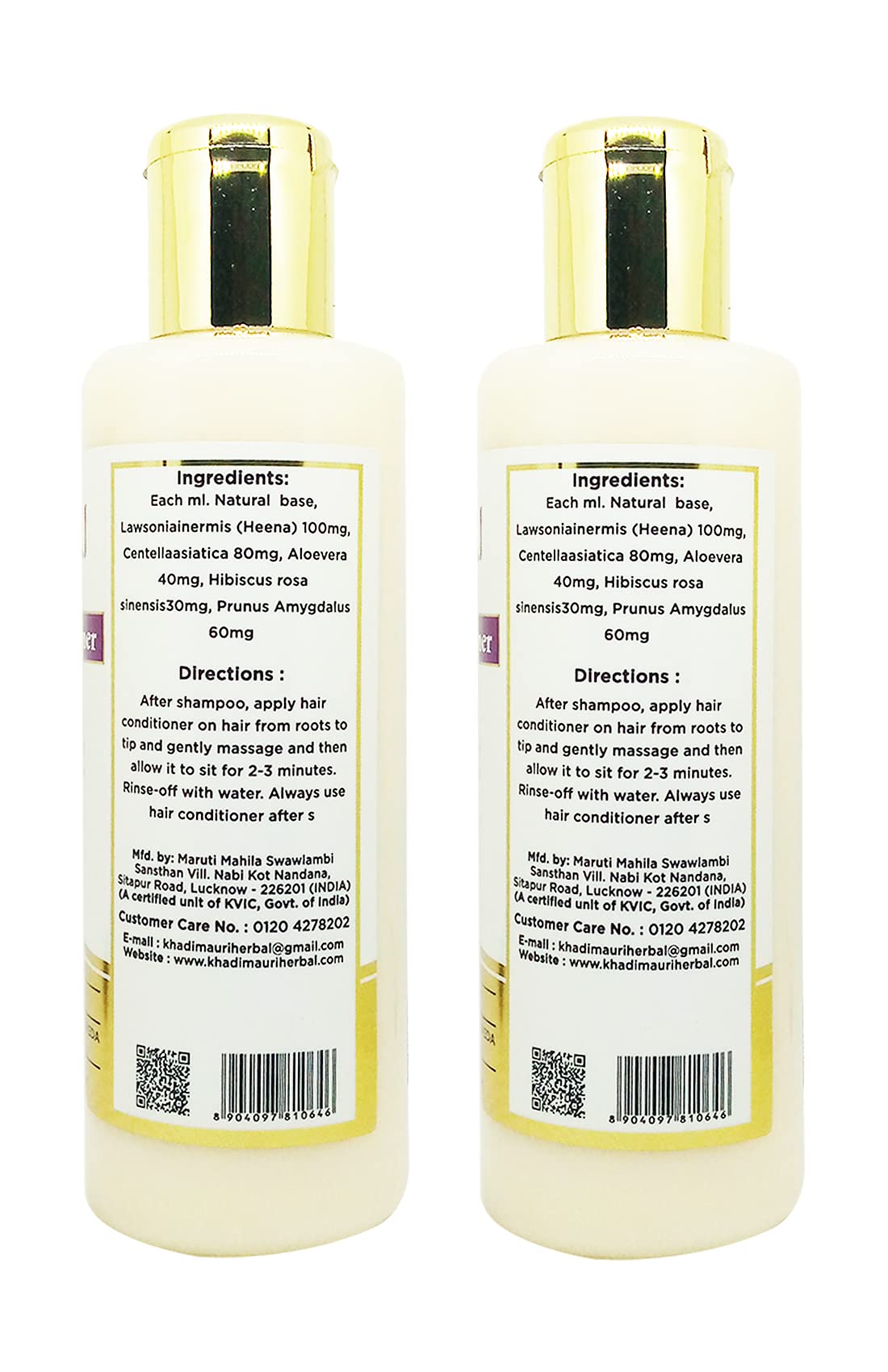 Khadi Mauri Natural Hair Conditioner - 420ml (Pack of 2) | Ayurvedic Herbal Formula for Dry & Damaged Hair | Perfect for Daily Hair Care & Salon-Quality Results at Home