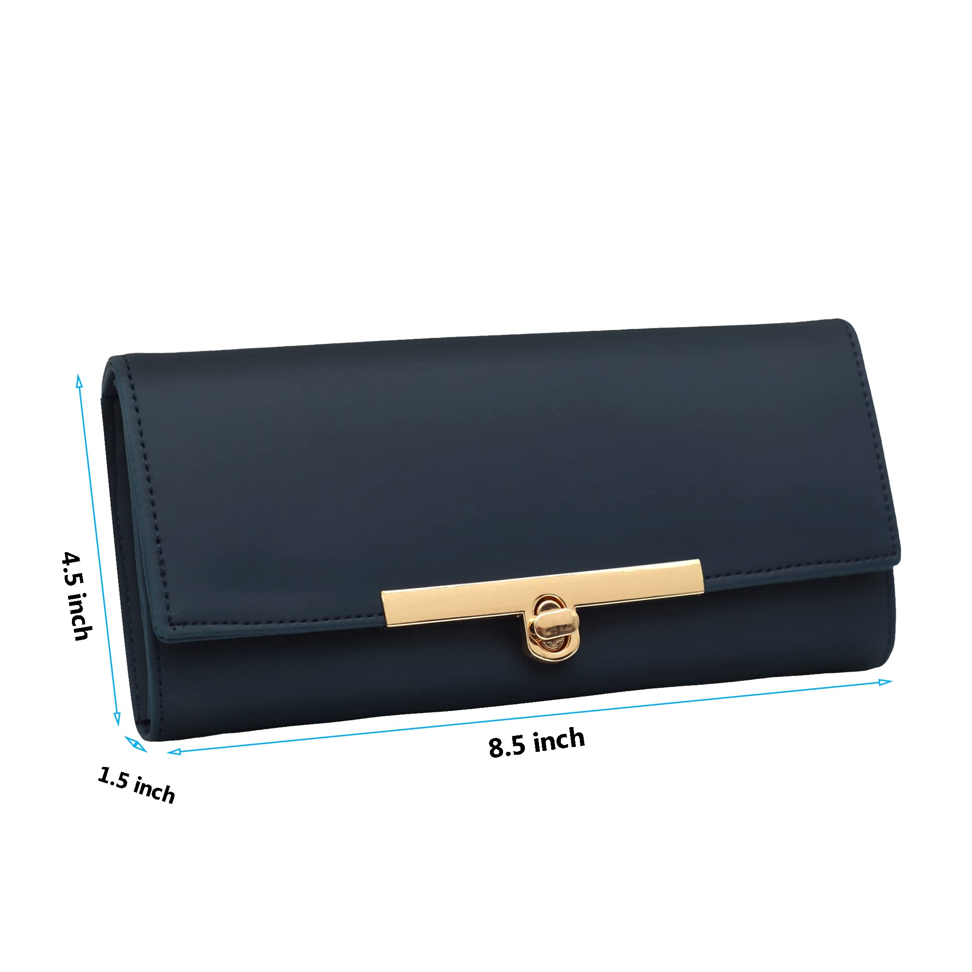 ALSU Genuine Leather Women's Wallet - Peacock Blue, RFID Blocking, Slim Bifold Design for Credit Cards & Cash | Perfect for Everyday Use, Travel, and Gift Giving