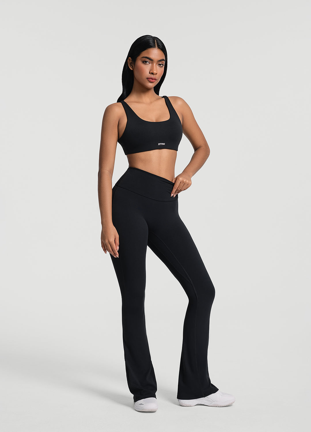 Ruched Flared Leggings for Women - High Waist Yoga Pants with Tummy Control - Perfect for Yoga, Workout & Casual Wear