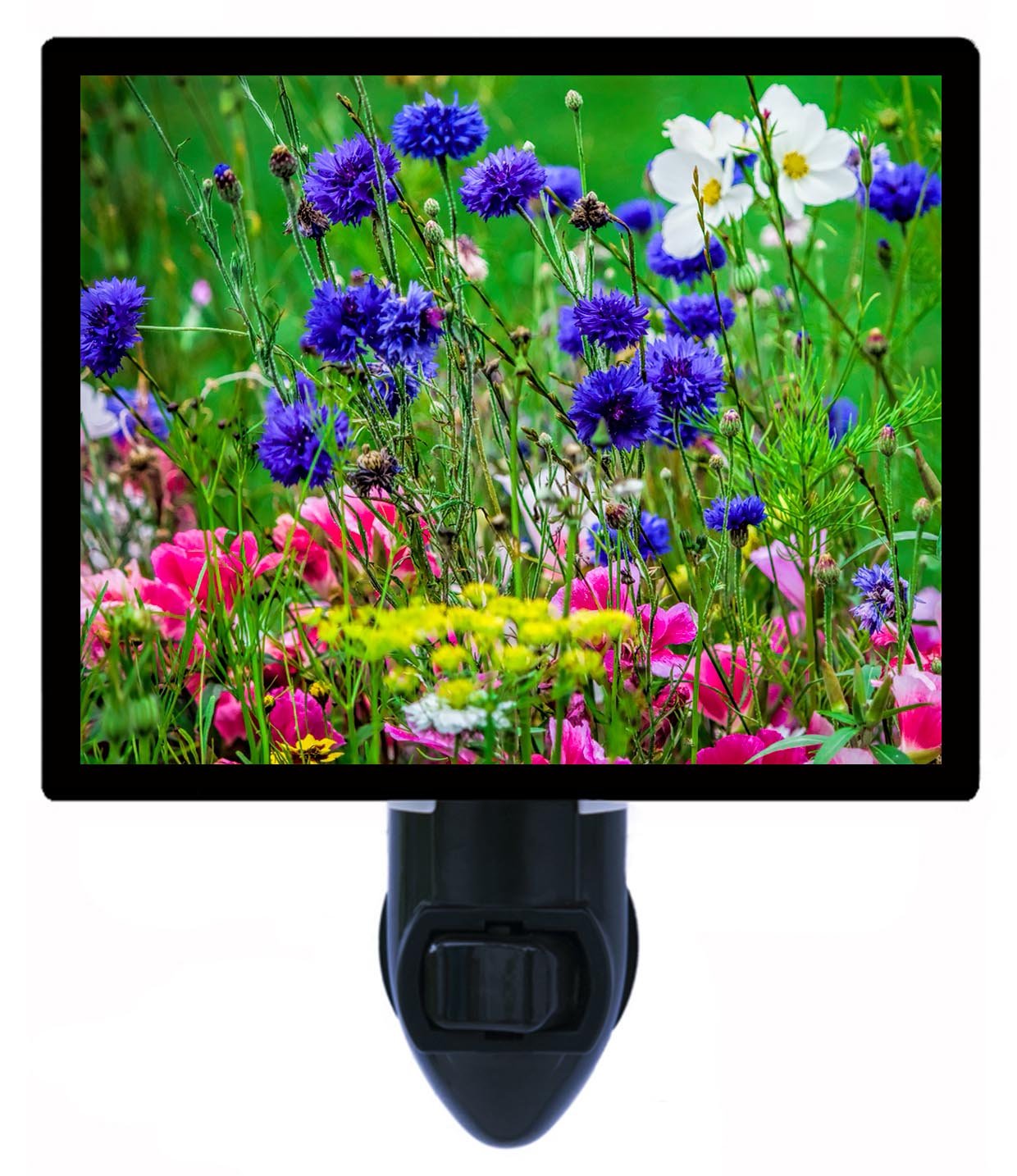 Colorful Meadow Flowers LED Night Light - Wildflower Garden Decor for Bedroom, Nursery & Outdoor Use