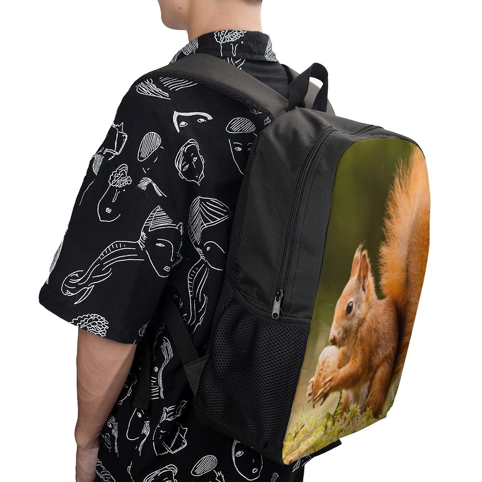 Cute Squirrel Print Backpack for Girls - Kids School Bookbag for Elementary, Middle School & Travel - Perfect for School Supplies, Day Trips & Outdoor Adventures