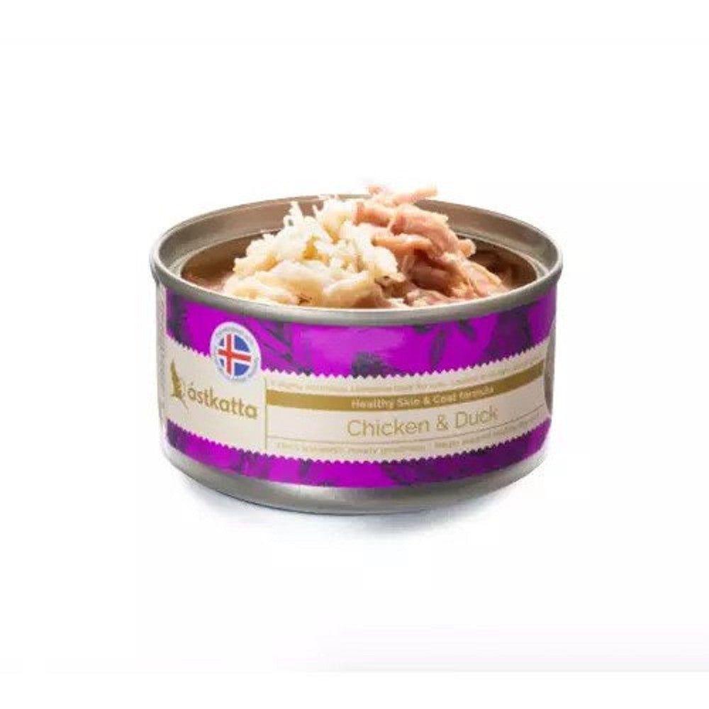 Premium Chicken & Duck Complete Cat Food Wet Cans - Grain-Free, High-Protein Recipe for Adult Cats - Perfect for Mealtime, Travel & Feeding Picky Eaters