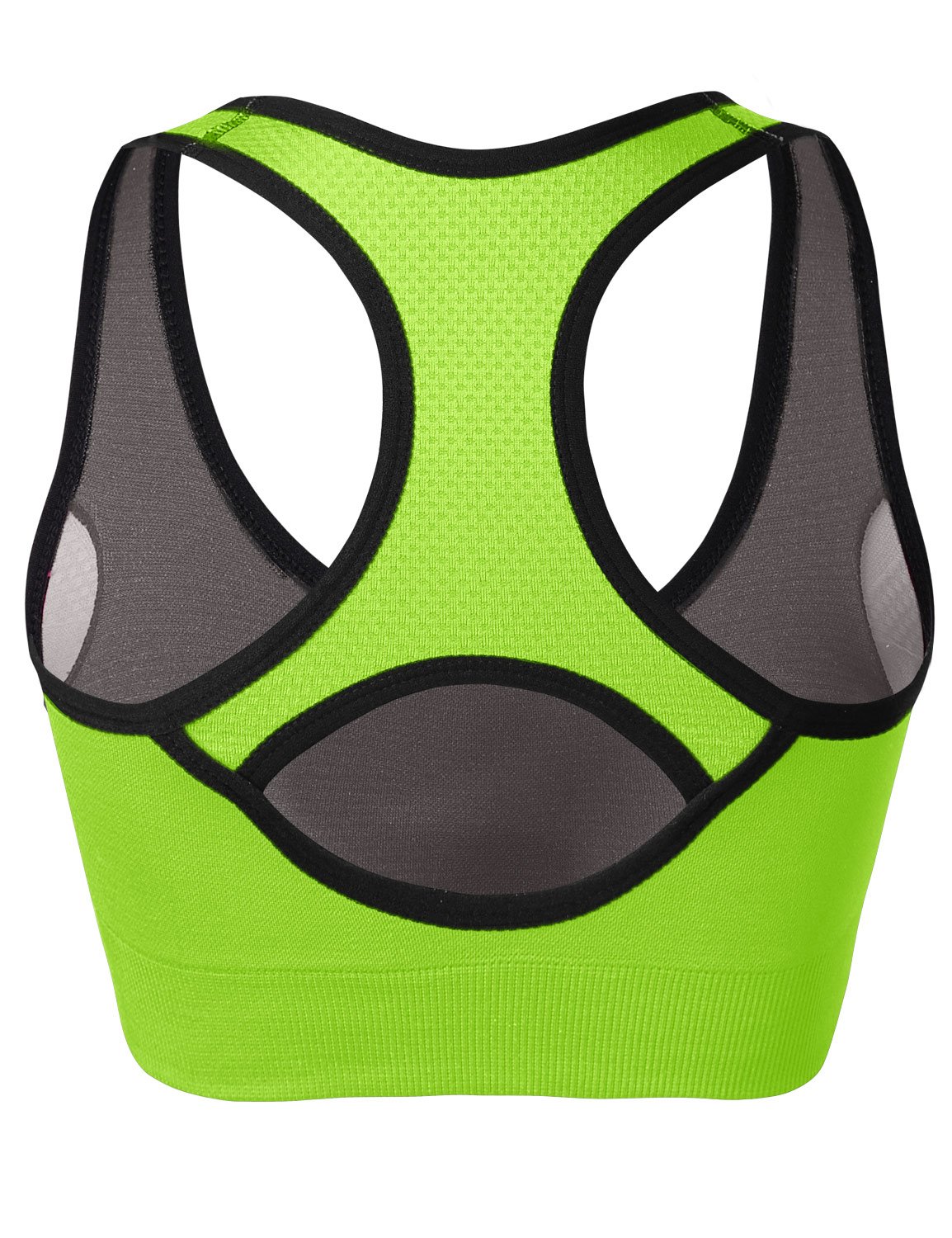 Women's Match Racerback Sports Bras - Padded Seamless Workout Tops for Yoga, Gym, Running & Fitness | Supportive Strappy Design for High-Impact Activities