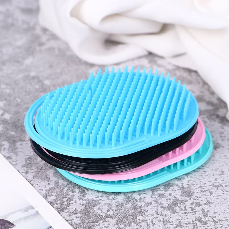 Ghelonadi Portable Hair & Beard Brush Set - 3 Pack Travel-Friendly Scalp Massager & Pocket Comb for Men & Women - Perfect for Home, Gym, Travel & On-the-Go Styling