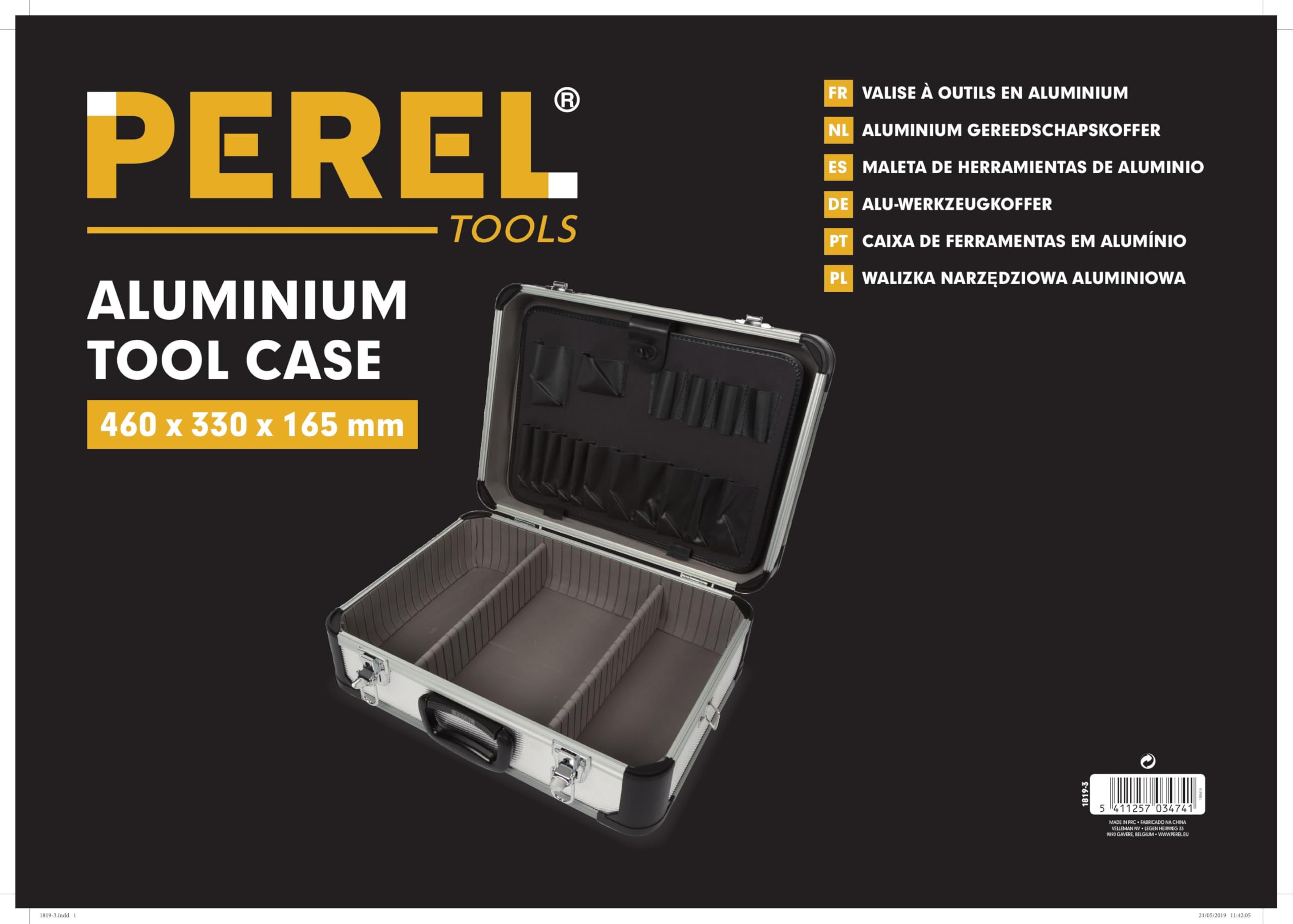 1819-3 Heavy Duty Aluminum Tool Case - Portable & Durable Storage for Professional Tools | Perfect for Electricians, Mechanics & DIY Home Repair