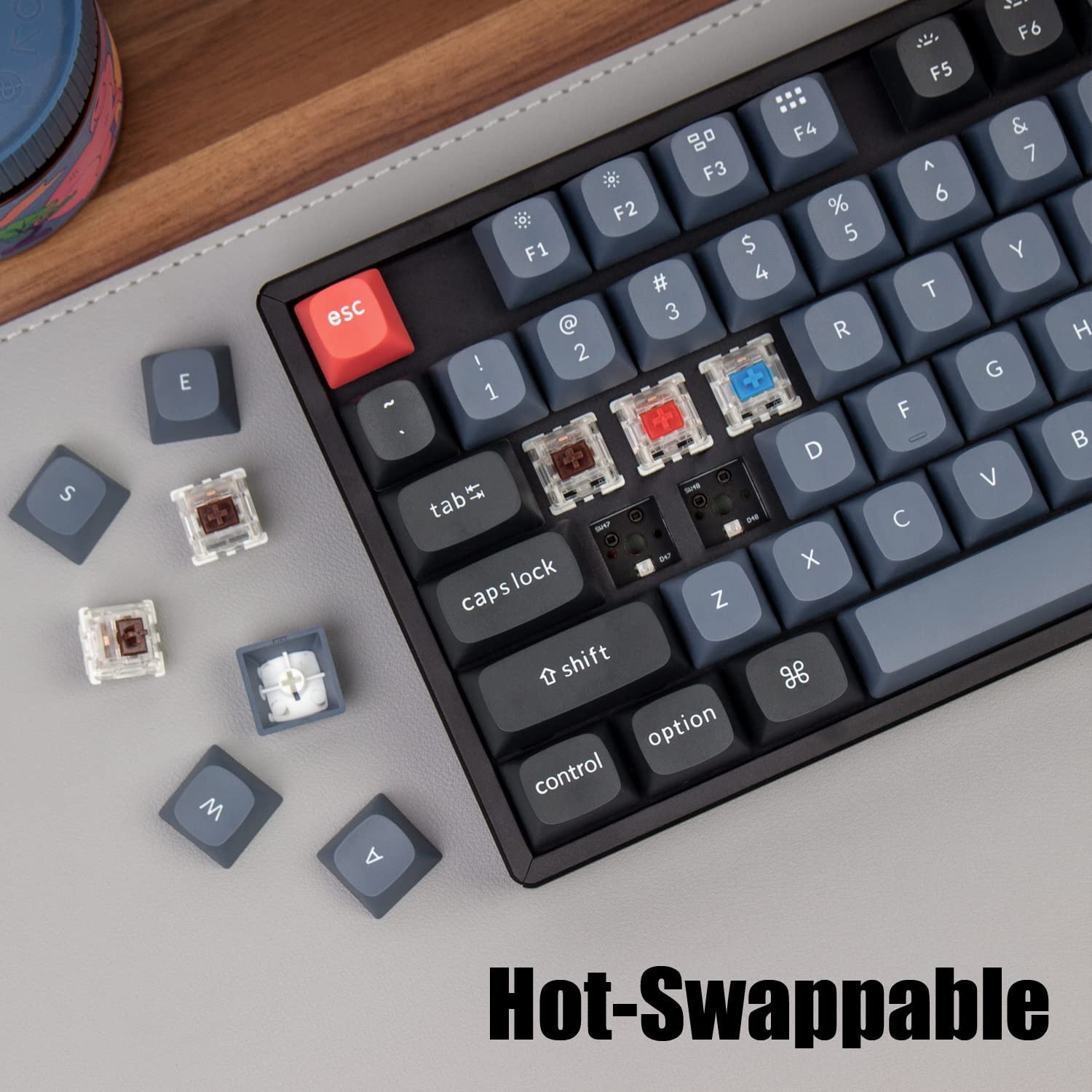Keychron K10 Pro Wireless Mechanical Keyboard - 108 Keys, Hot-Swappable, Bluetooth/Wired for Mac/Windows/Linux - Gaming & Office Use