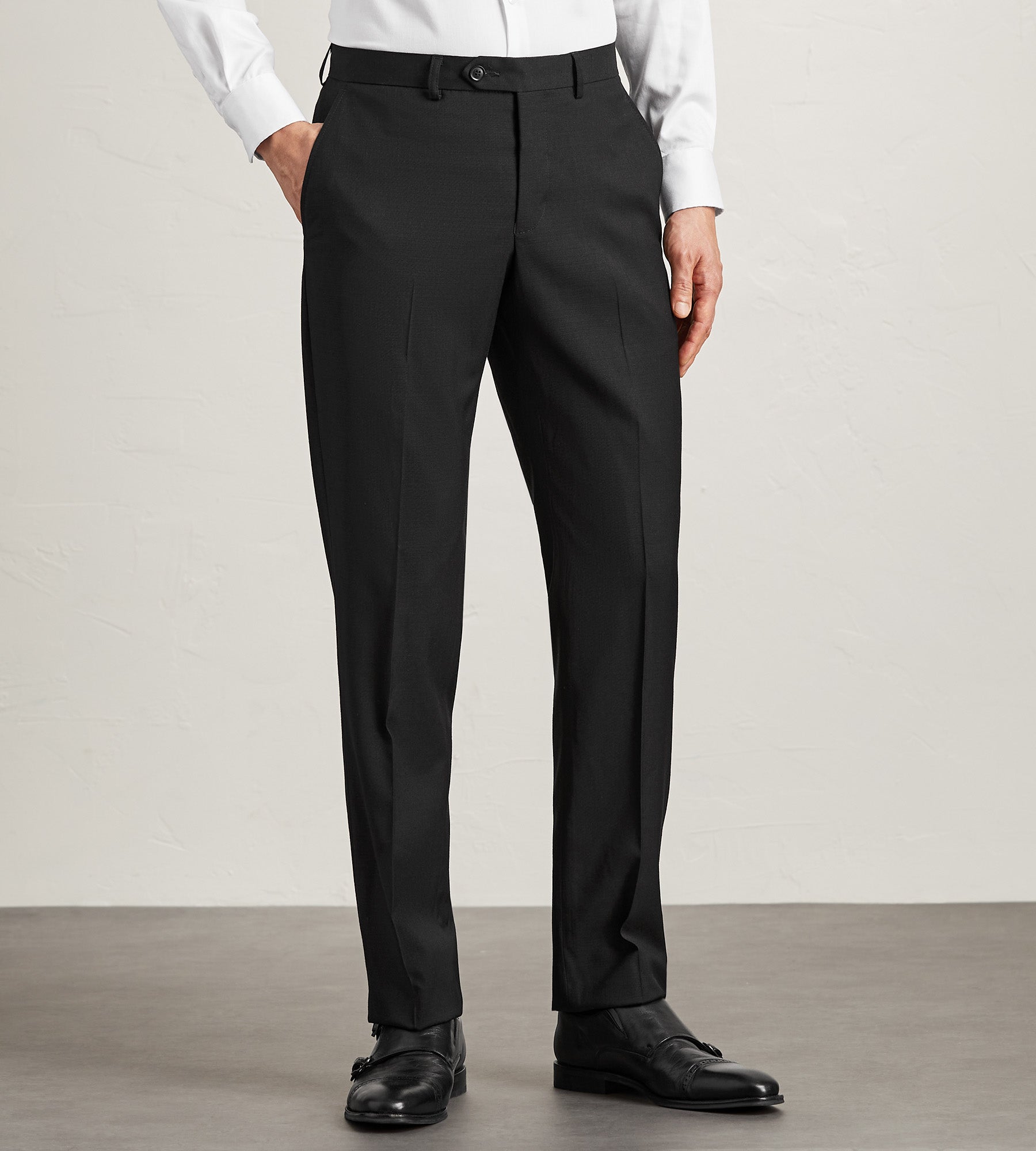 Modern Fit Solid Suit Pants for Men - Slim Tailored Dress Pants for Business & Formal Occasions - Office, Wedding & Professional Events