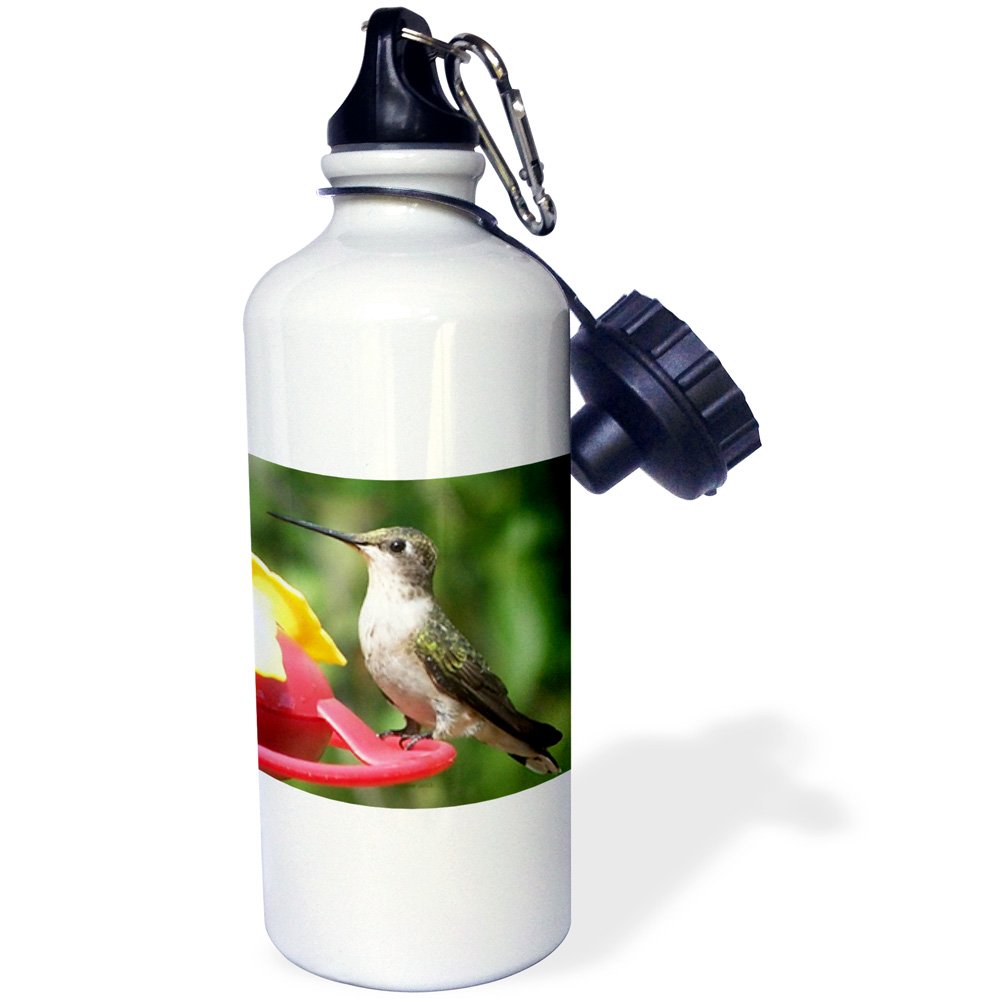3D Rose 21oz Insulated Water Bottle - BPA Free Stainless Steel Vacuum Flask for Gym, Hiking & Outdoor Activities - White